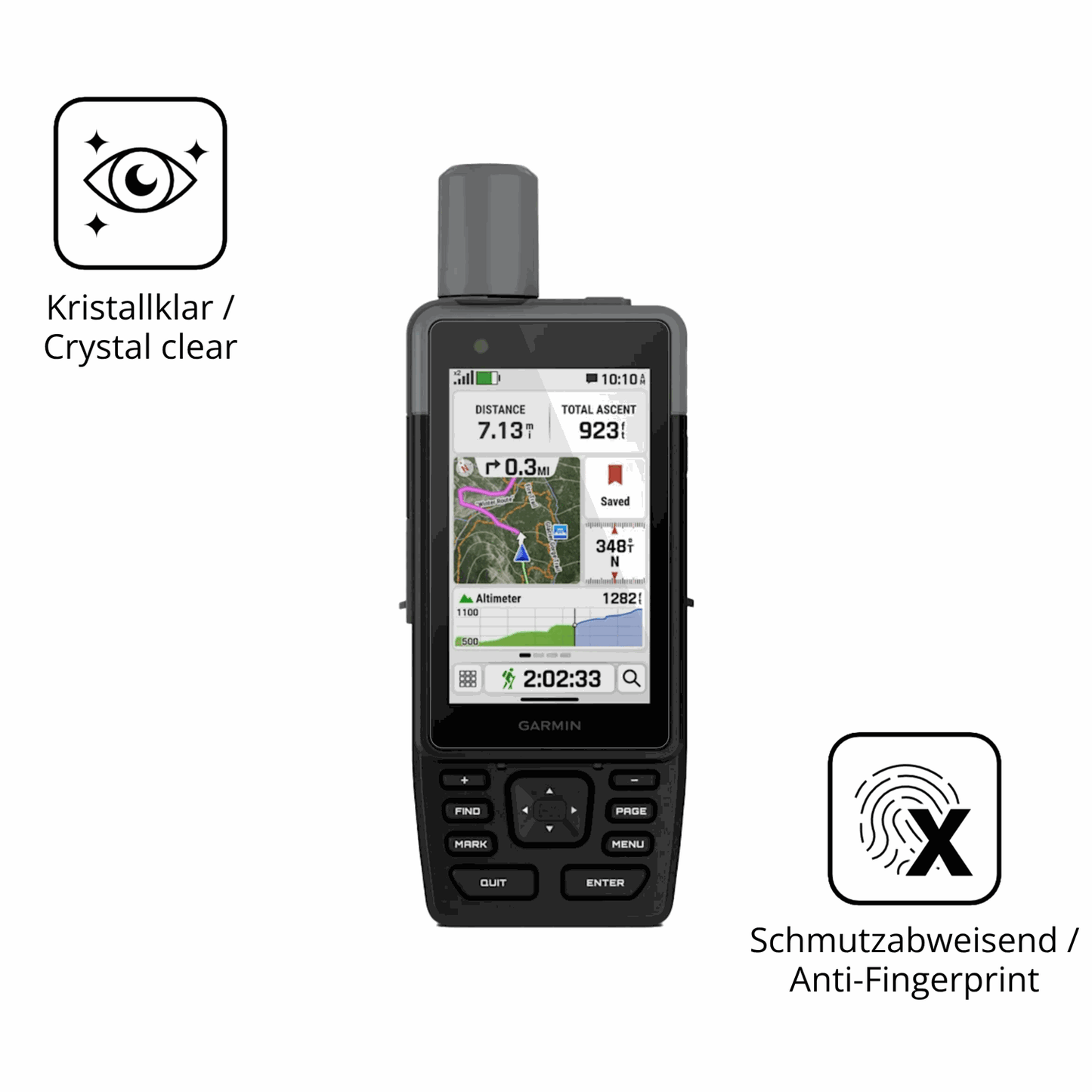 Flexible TPU-Folie passend zugeschnitten für Garmin GPSMAP H1, vollständige Abdeckung