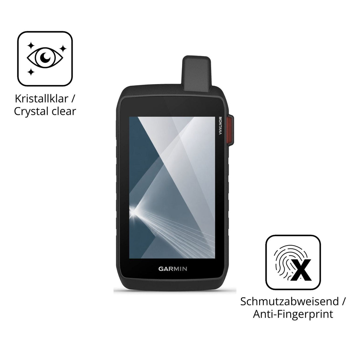 Flexible TPU-Folie passend zugeschnitten für Garmin Montana 760i, vollständige Abdeckung