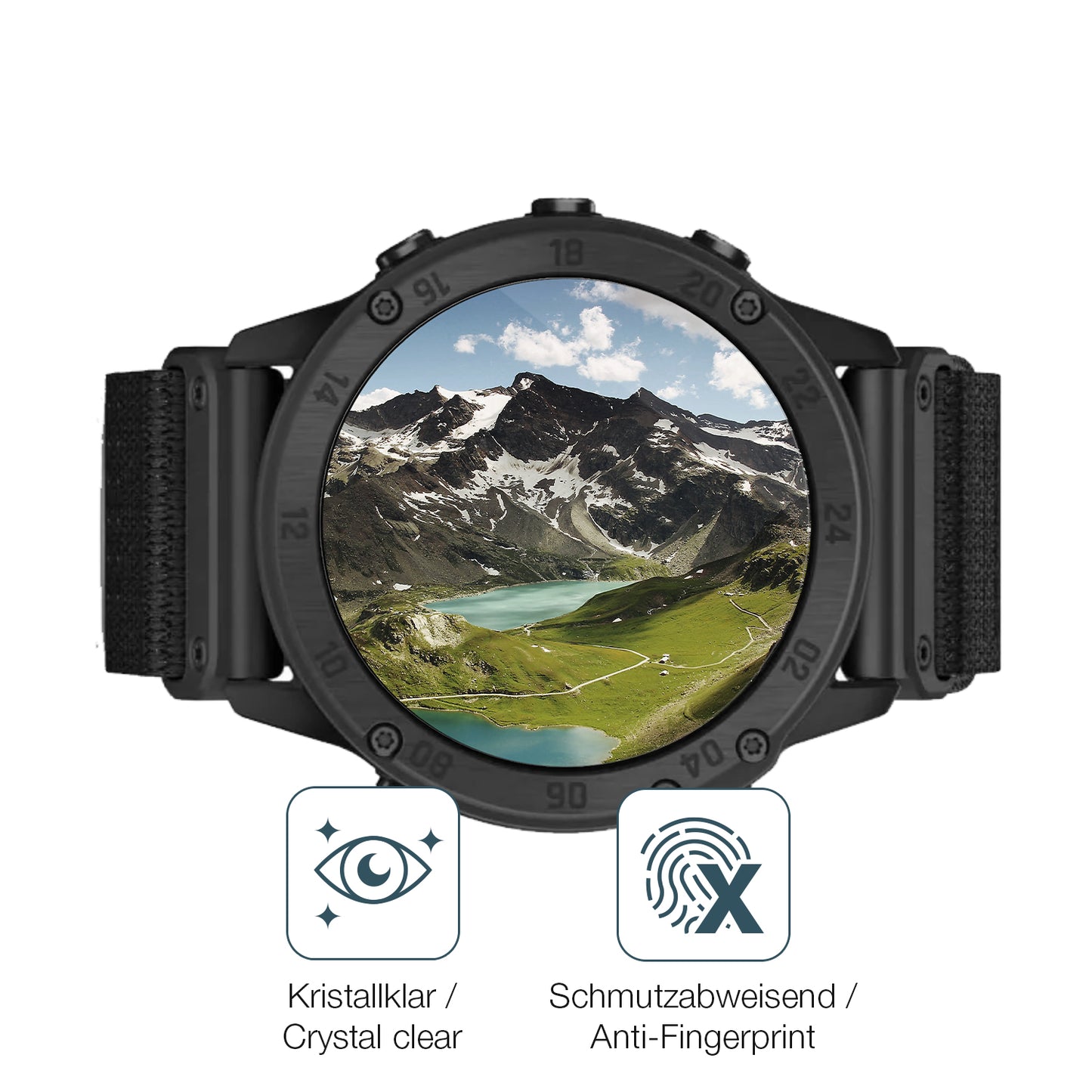 Schutz gegen Kratzer auf dem Garmin Tactix Delta Solar Ballistic Glas durch Schlüssel oder Ähnliches
