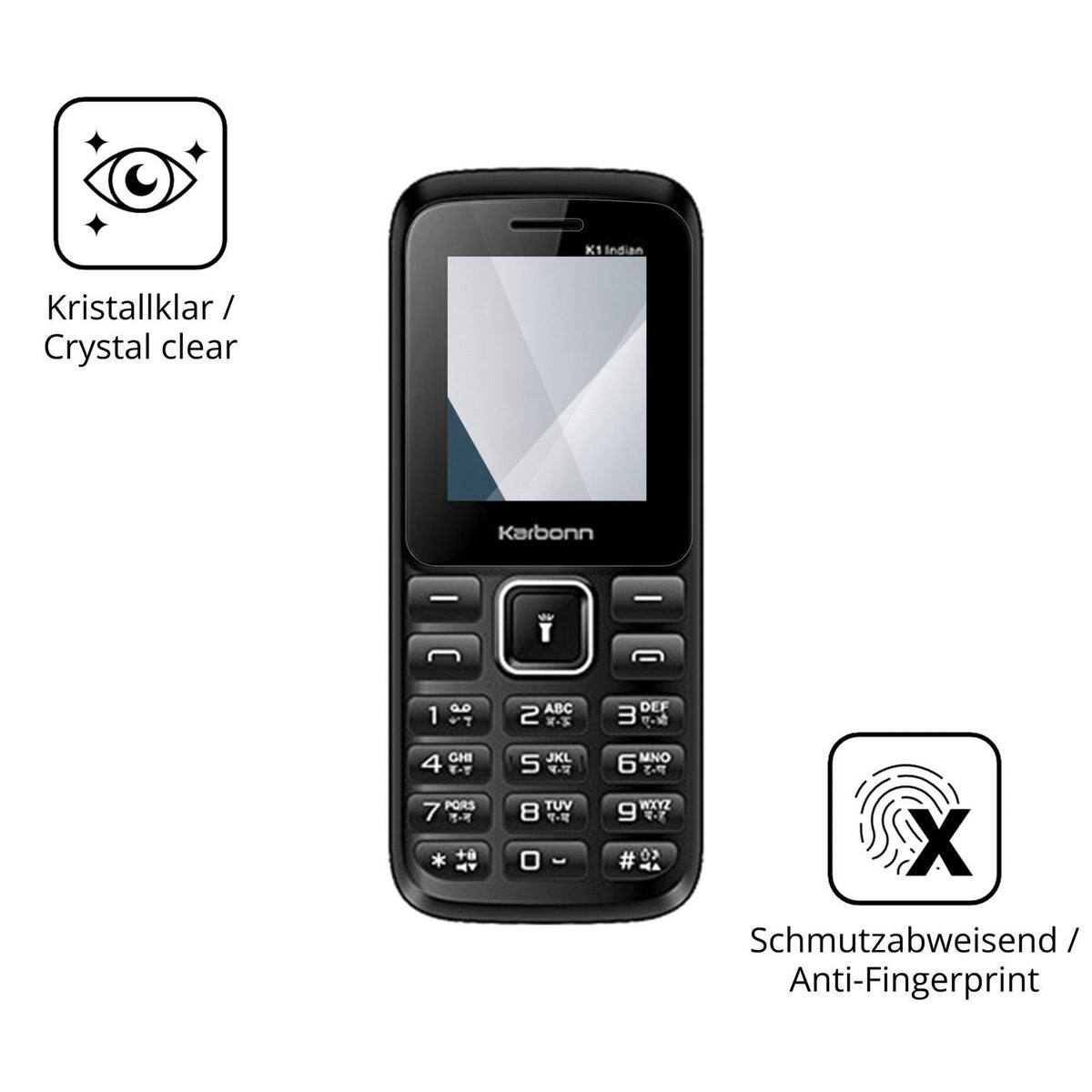 Flexible TPU-Folie passend zugeschnitten für Karbonn K1 Indian, vollständige Abdeckung