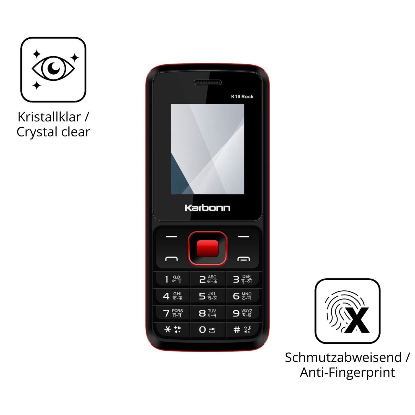Flexible TPU-Folie passend zugeschnitten für Karbonn K19 Rock, vollständige Abdeckung