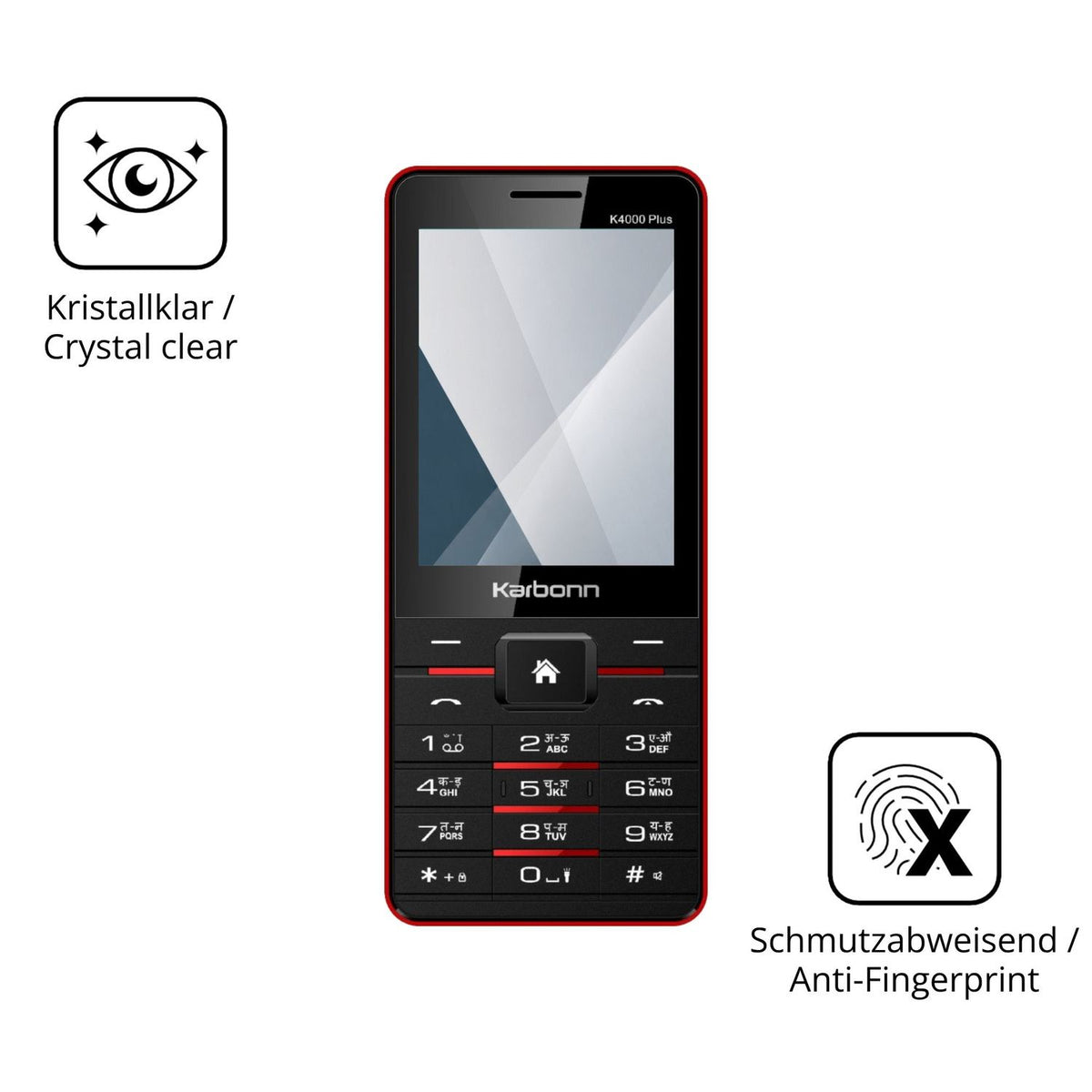 Flexible TPU-Folie passend zugeschnitten für Karbonn K4000 Plus, vollständige Abdeckung