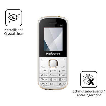 Flexible TPU-Folie passend zugeschnitten für Karbonn K45 Plus, vollständige Abdeckung