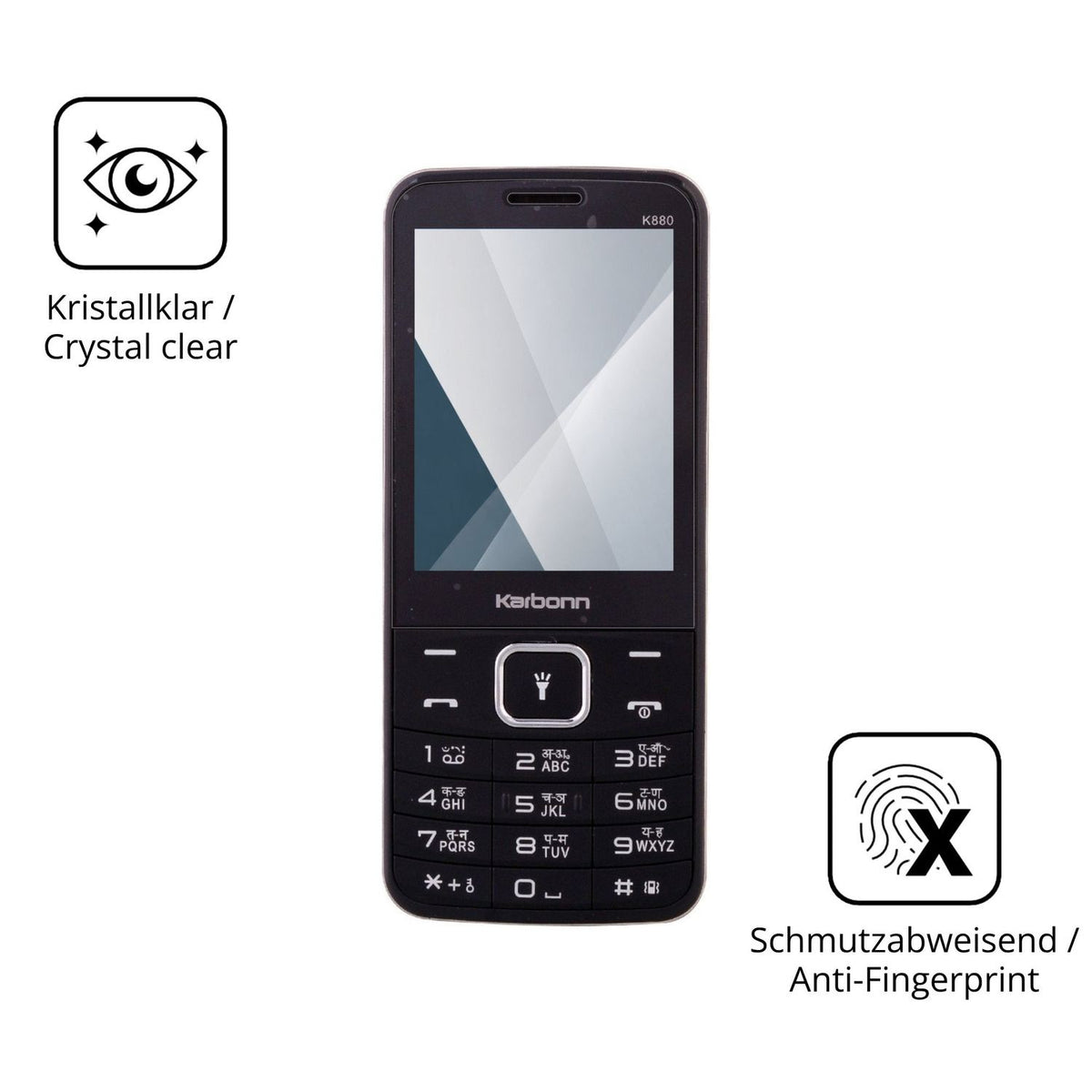 Flexible TPU-Folie passend zugeschnitten für Karbonn K880, vollständige Abdeckung