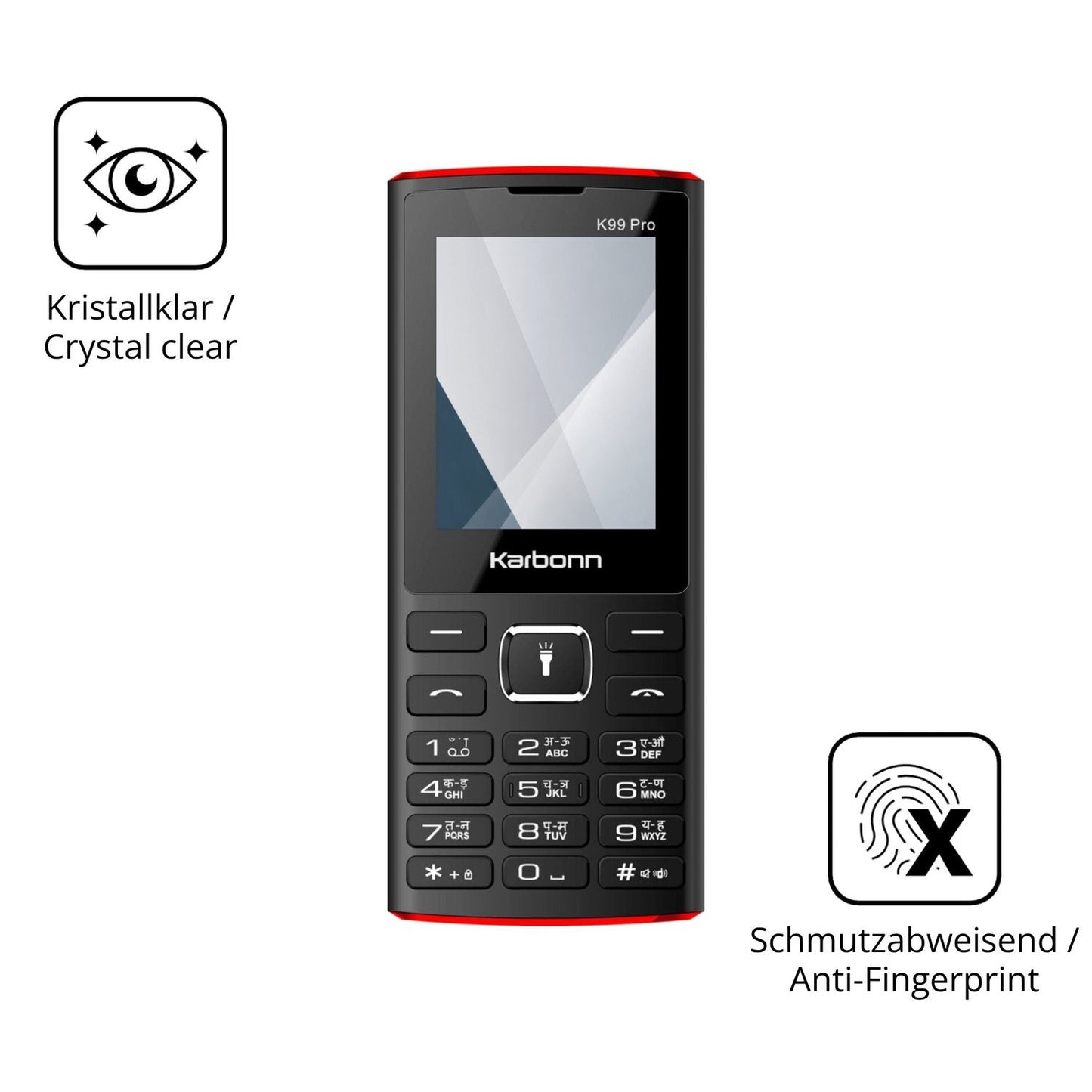 Flexible TPU-Folie passend zugeschnitten für Karbonn K99 Pro, vollständige Abdeckung