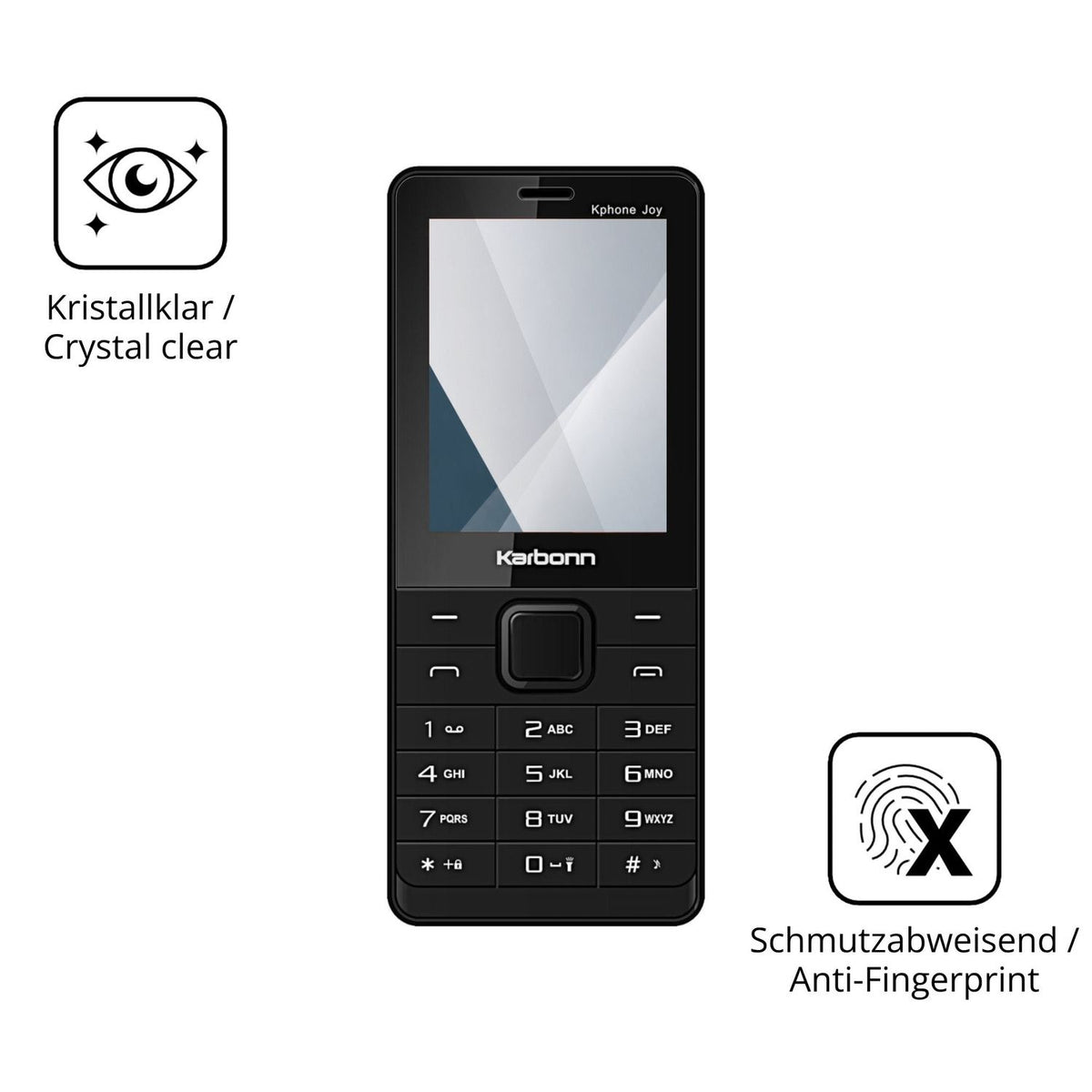 Flexible TPU-Folie passend zugeschnitten für Karbonn Kphone Joy, vollständige Abdeckung