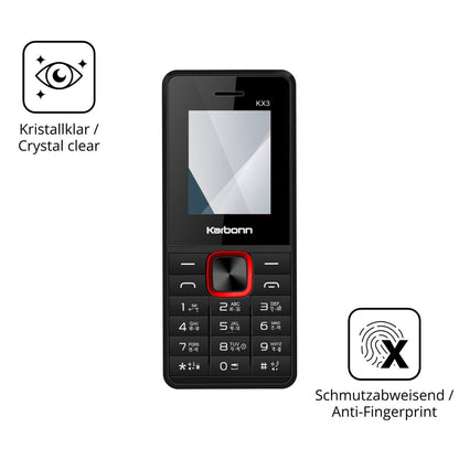 Flexible TPU-Folie passend zugeschnitten für Karbonn KX3, vollständige Abdeckung