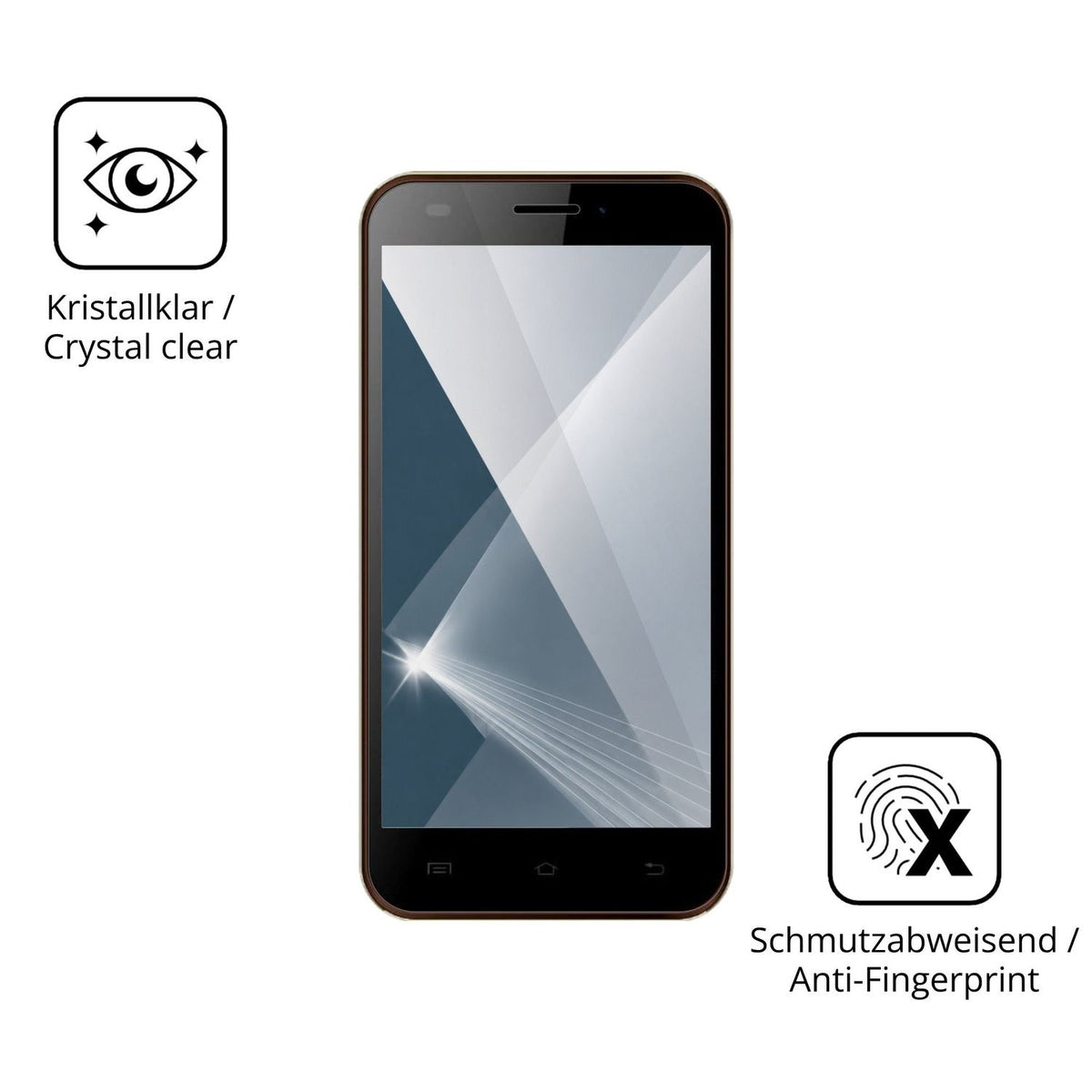 Flexible TPU-Folie passend zugeschnitten für Karbonn Titanium S200 HD, vollständige Abdeckung
