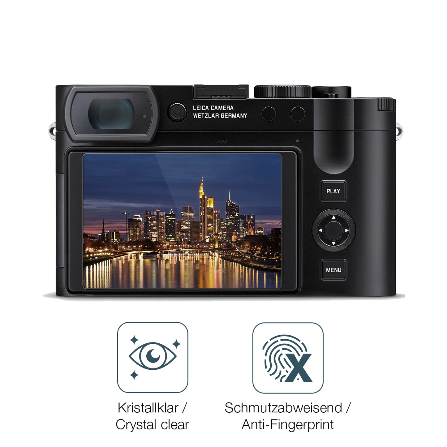 Flexible TPU-Folie passend zugeschnitten für Leica Q3 43, vollständige Abdeckung