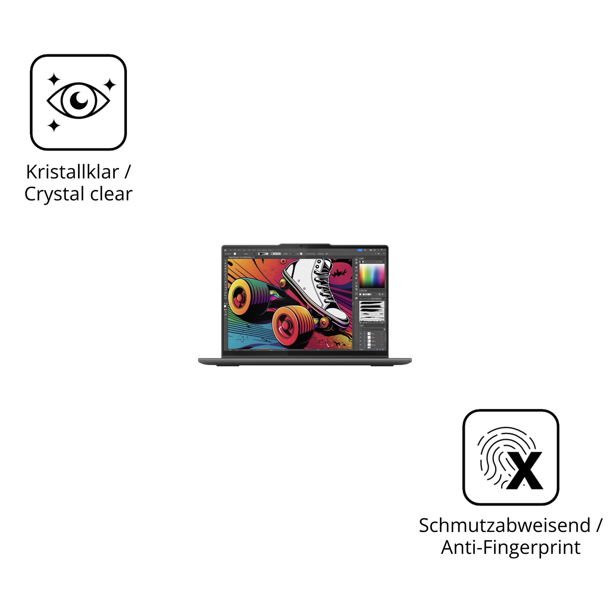 Flexible TPU-Folie passend zugeschnitten für Lenovo Yoga 7 2-in-1 14IML9, vollständige Abdeckung