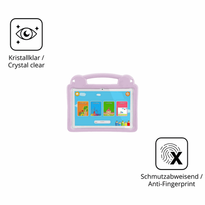 Flexible TPU-Folie passend zugeschnitten für LETGOSPT Kids Tablet 10.1, vollständige Abdeckung