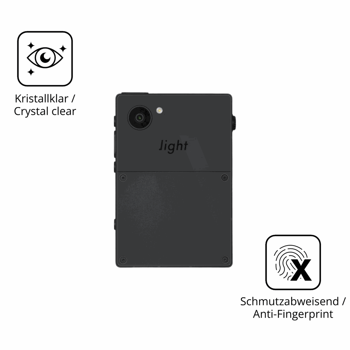 Flexible TPU-Folie passend zugeschnitten für Light Phone 3 Rückseite, vollständige Abdeckung