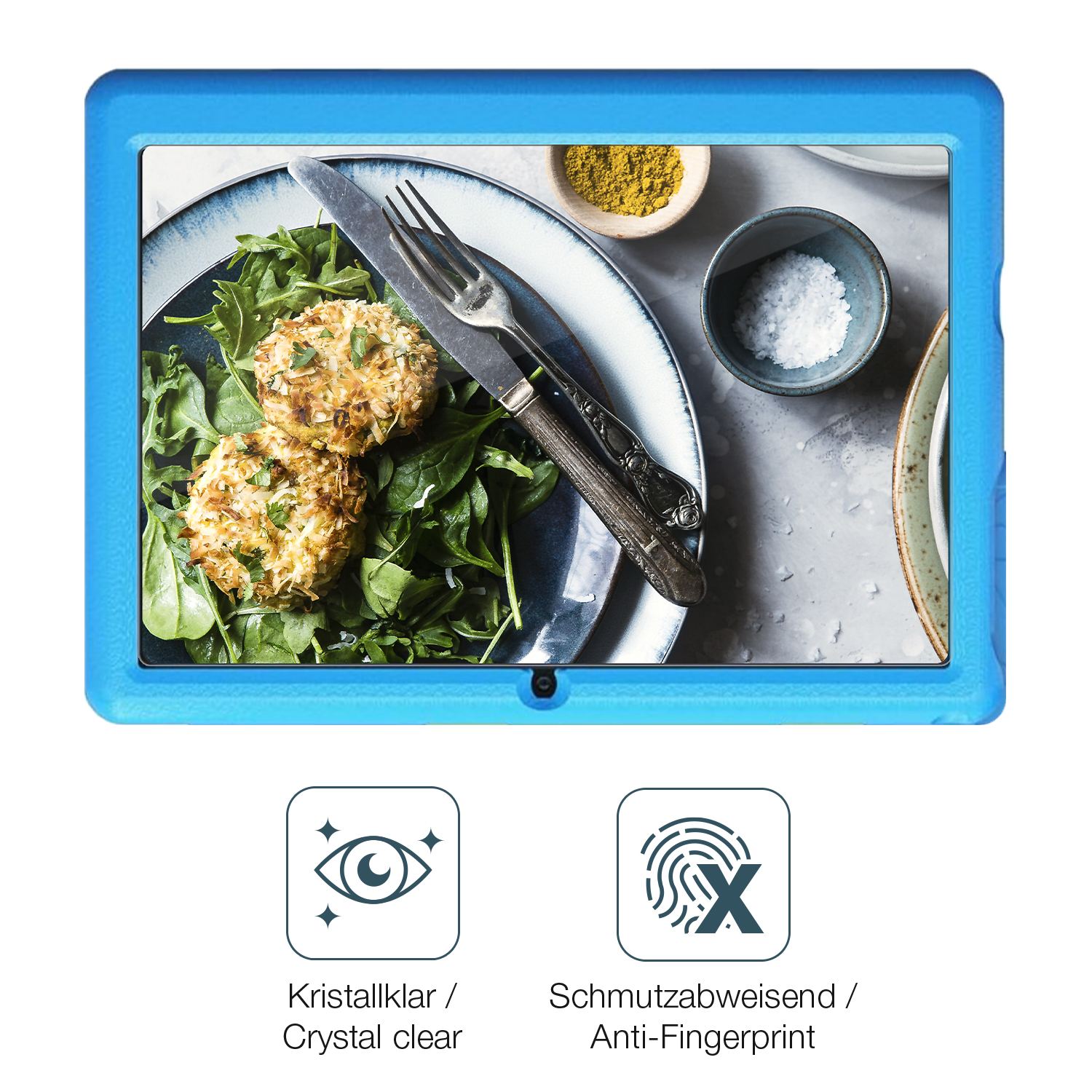 Flexible TPU-Folie passend zugeschnitten für Lville Kinder Tablet, vollständige Abdeckung