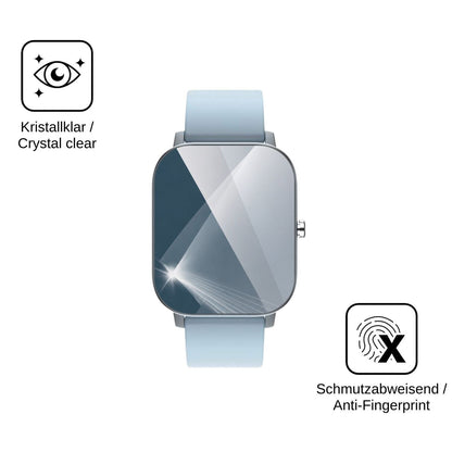 2x 9H Schutzfolie für Mopuea Smartwatch 1.4 Panzerfolie