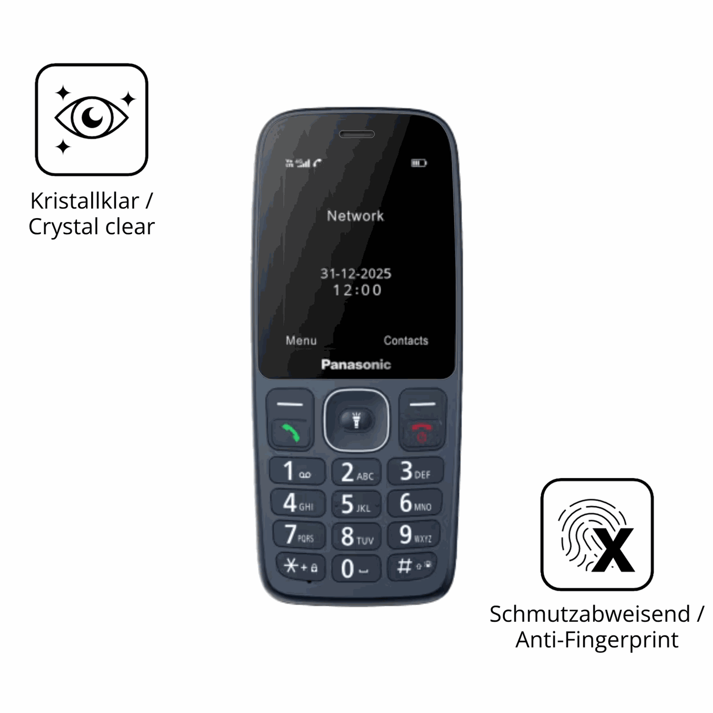 Flexible TPU-Folie passend zugeschnitten für Panasonic KX-TF400, vollständige Abdeckung