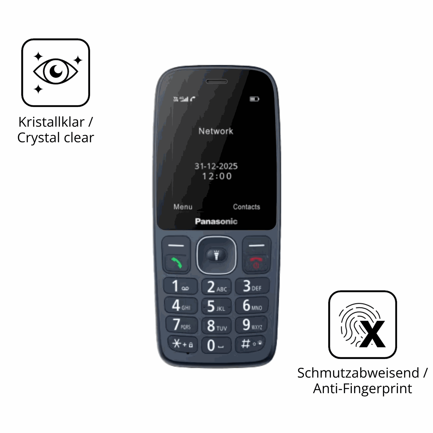 Flexible TPU-Folie passend zugeschnitten für Panasonic KX-TF400, vollständige Abdeckung