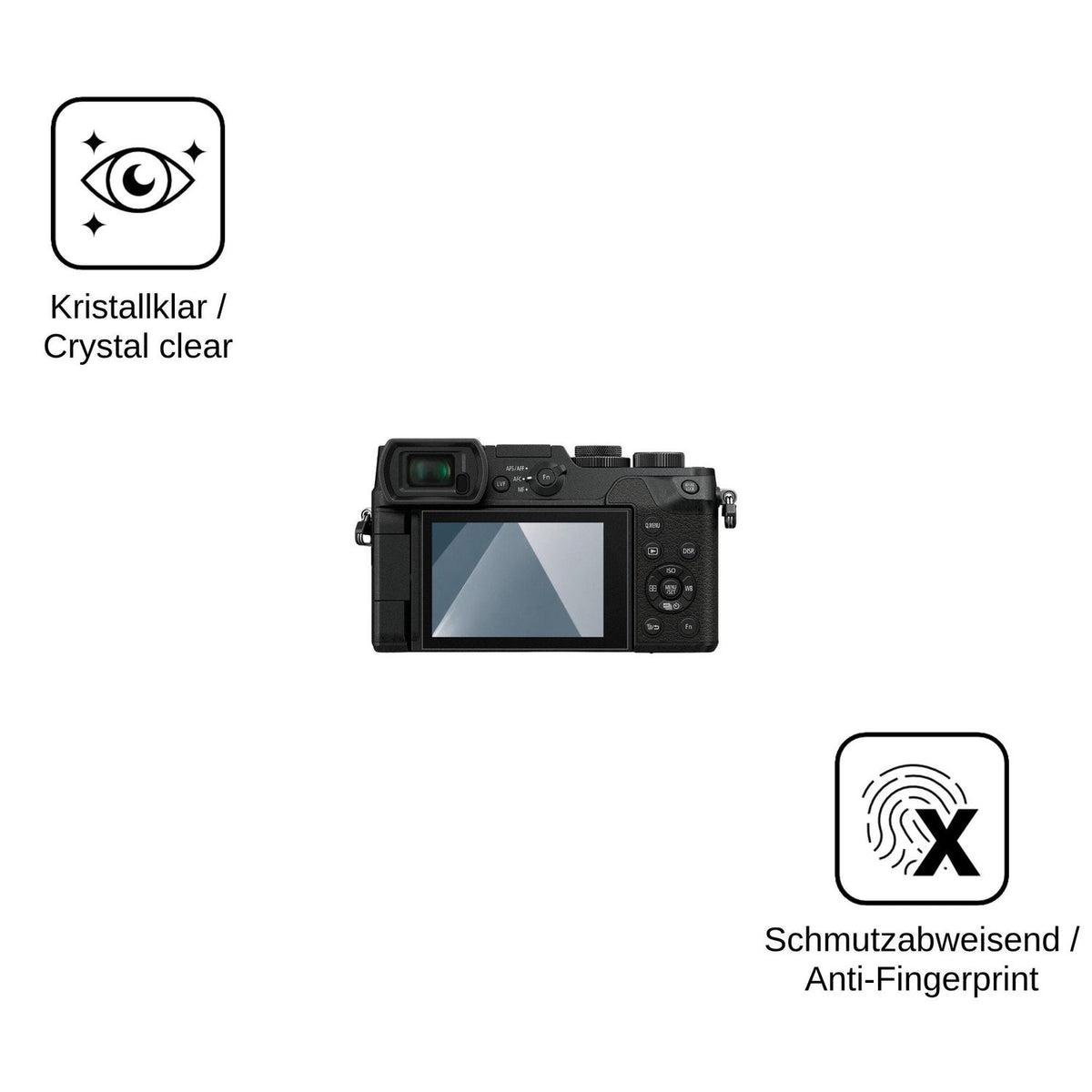 2x 9H Schutzfolie für Panasonic Lumix DMC-GX8 Panzerfolie