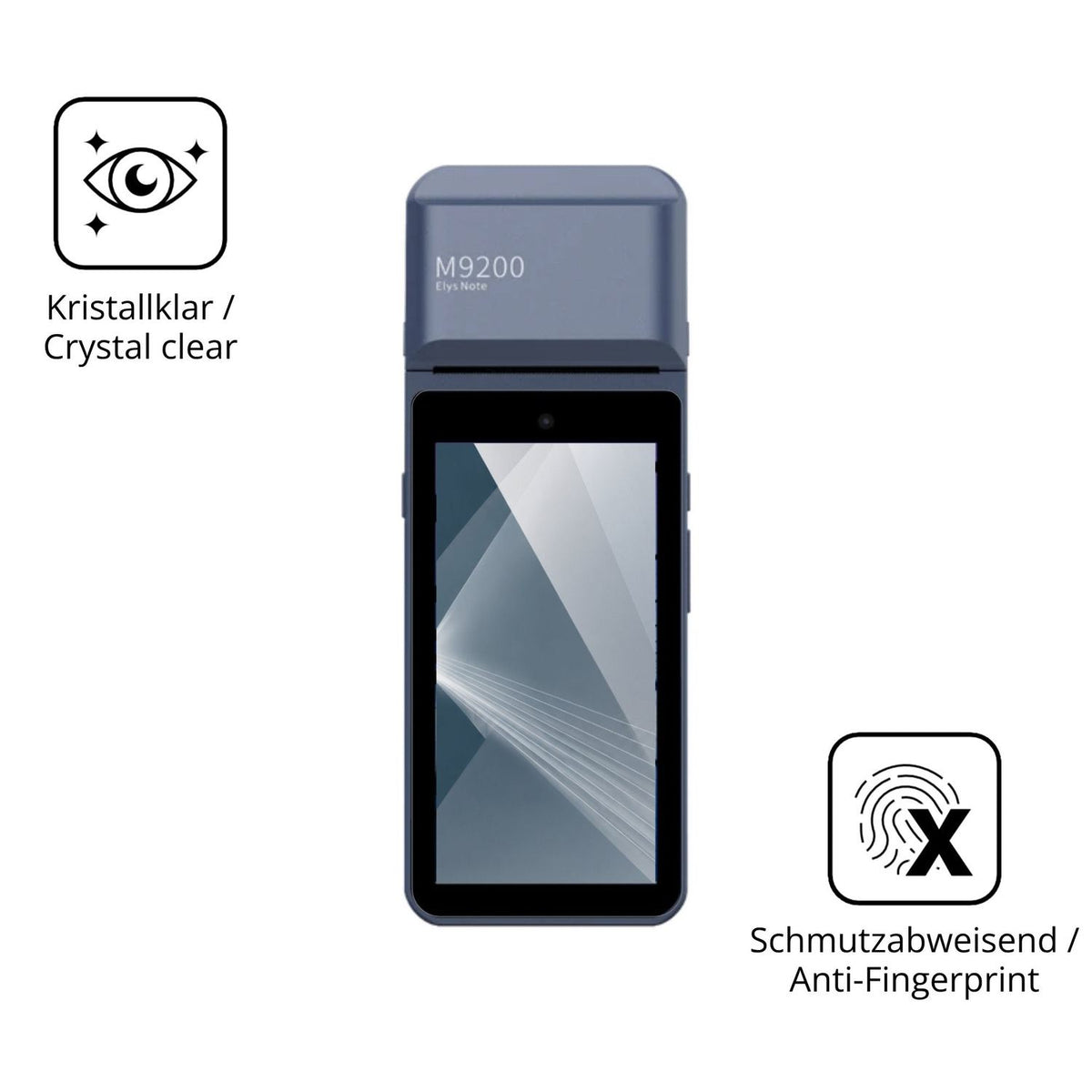 Flexible TPU-Folie passend zugeschnitten für Pax M9200, vollständige Abdeckung