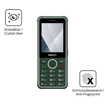 Flexible TPU-Folie passend zugeschnitten für Philips Xenium E2301, vollständige Abdeckung