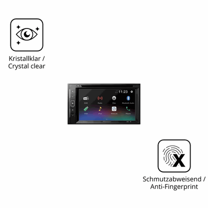 Flexible TPU-Folie passend zugeschnitten für Pioneer DMH-A240DAB, vollständige Abdeckung