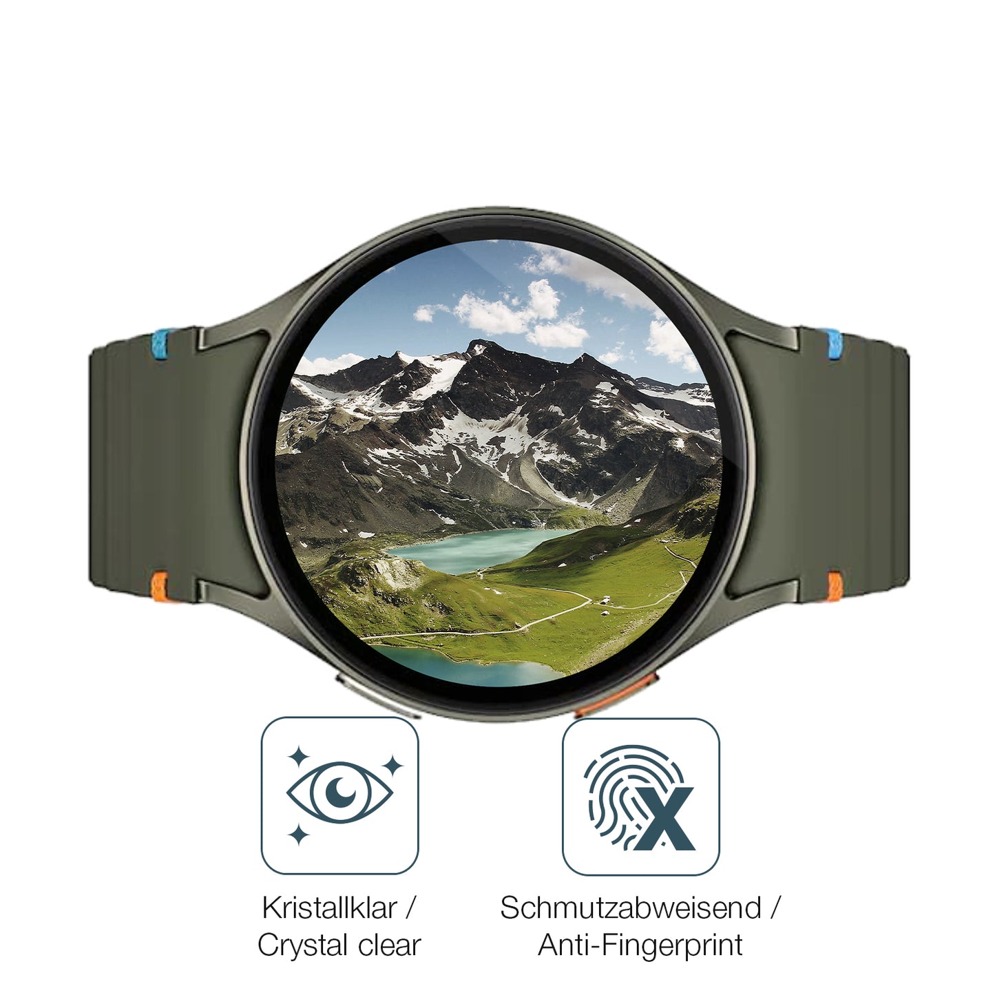 Flexible TPU-Folie passend zugeschnitten für Samsung Galaxy Watch 7 44mm, vollständige Abdeckung