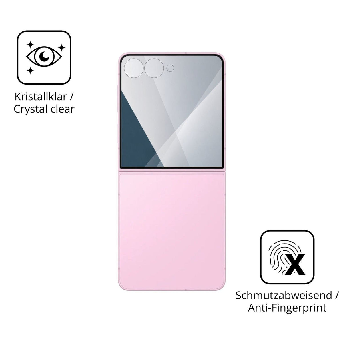 Flexible TPU-Folie passend zugeschnitten für Samsung Galaxy Z Flip8 Aussenseite, vollständige Abdeckung