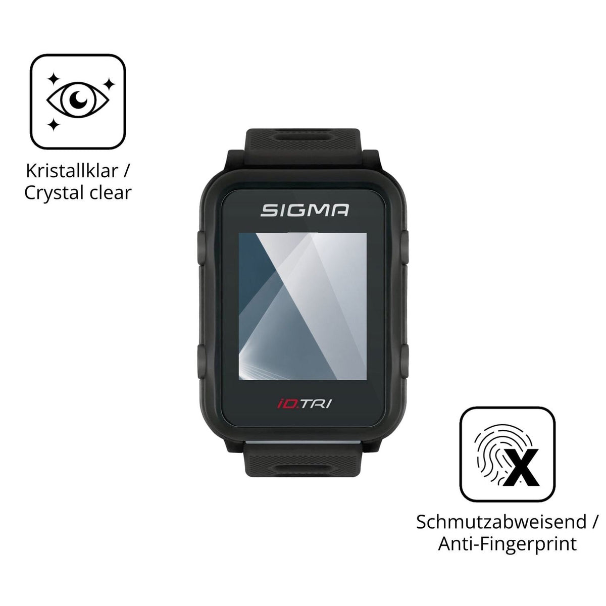 Flexible TPU-Folie passend zugeschnitten für SIGMA iD.TRI, vollständige Abdeckung