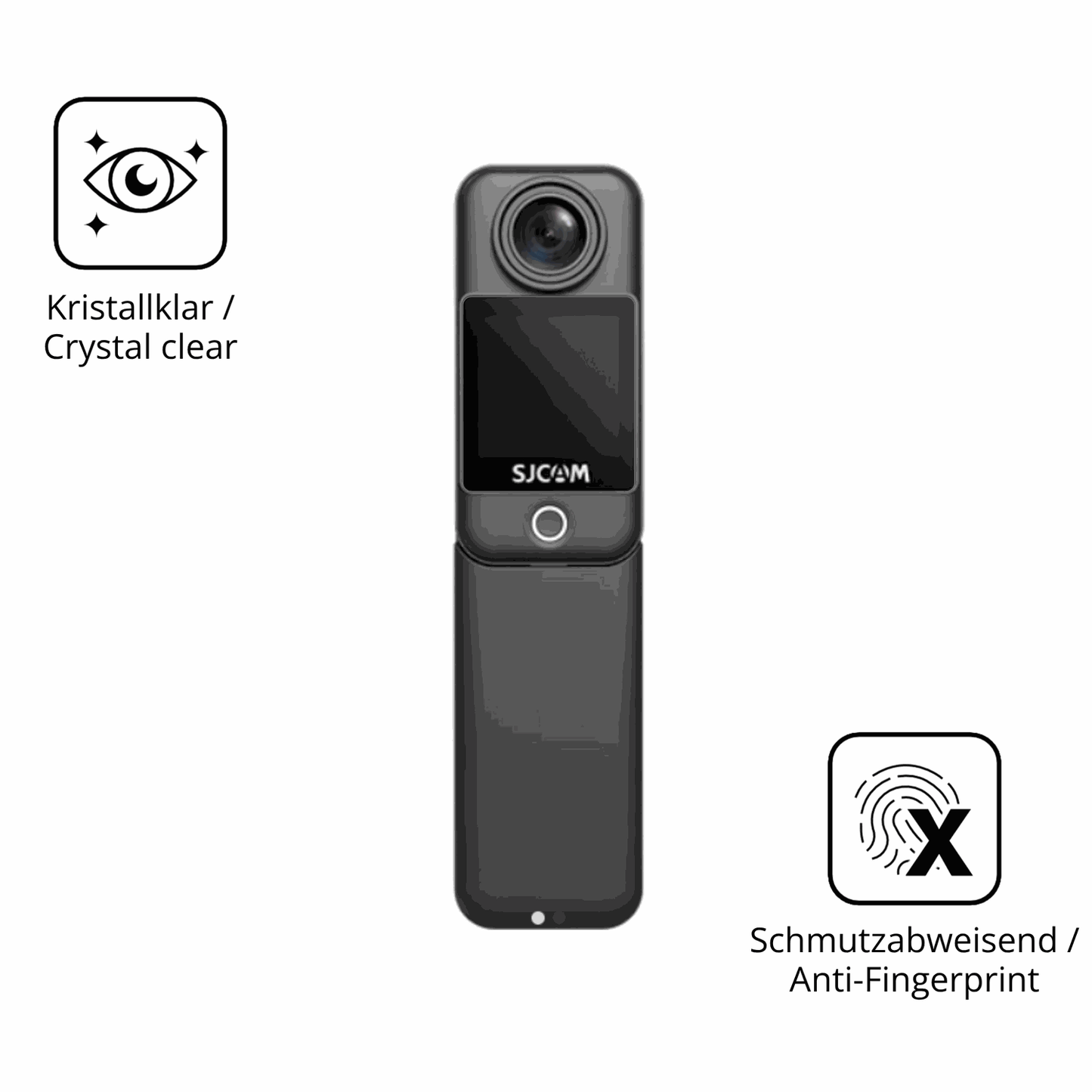 Flexible TPU-Folie passend zugeschnitten für SJCAM C300, vollständige Abdeckung