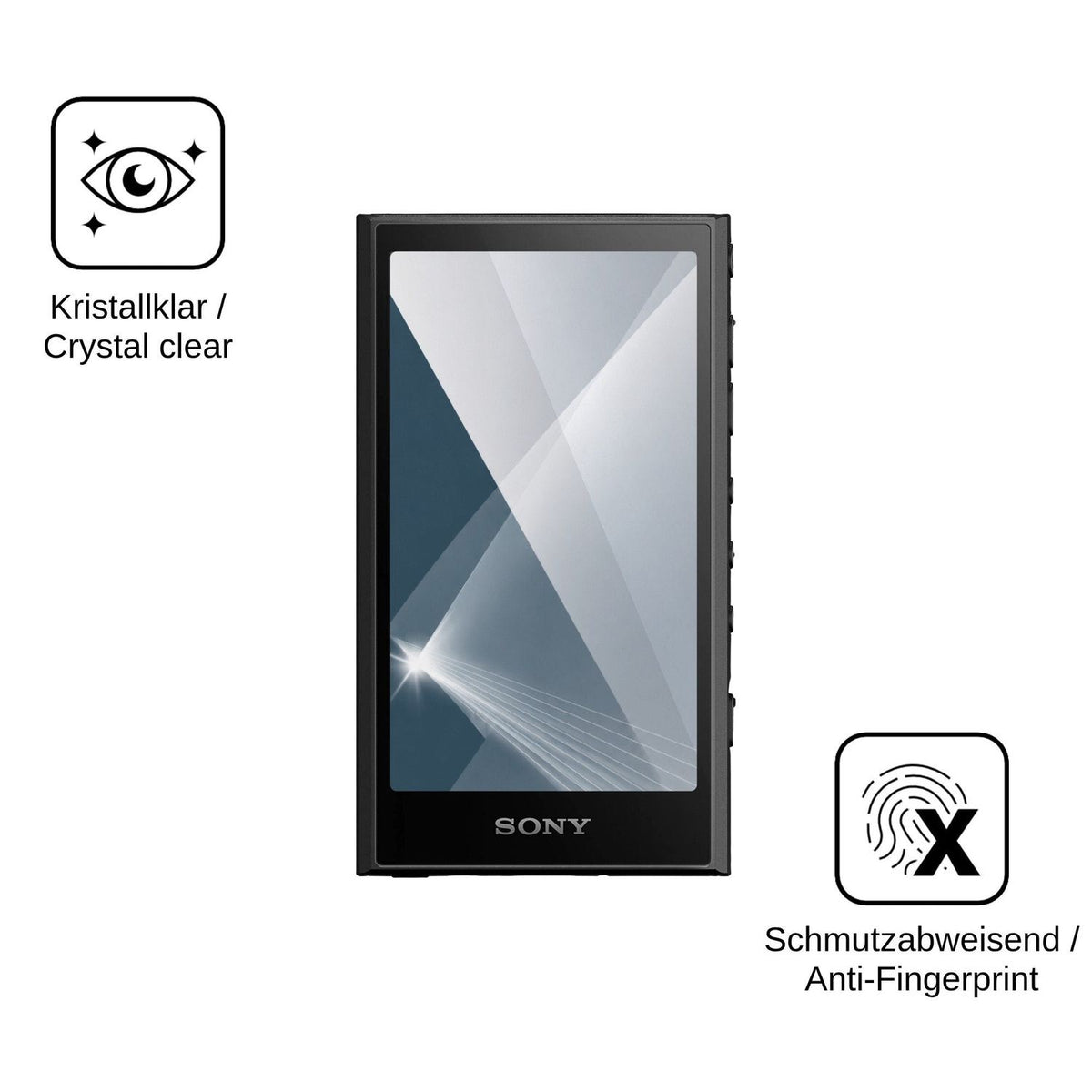 2x 9H Schutzfolie für Sony Walkman NW-A306 Panzerfolie