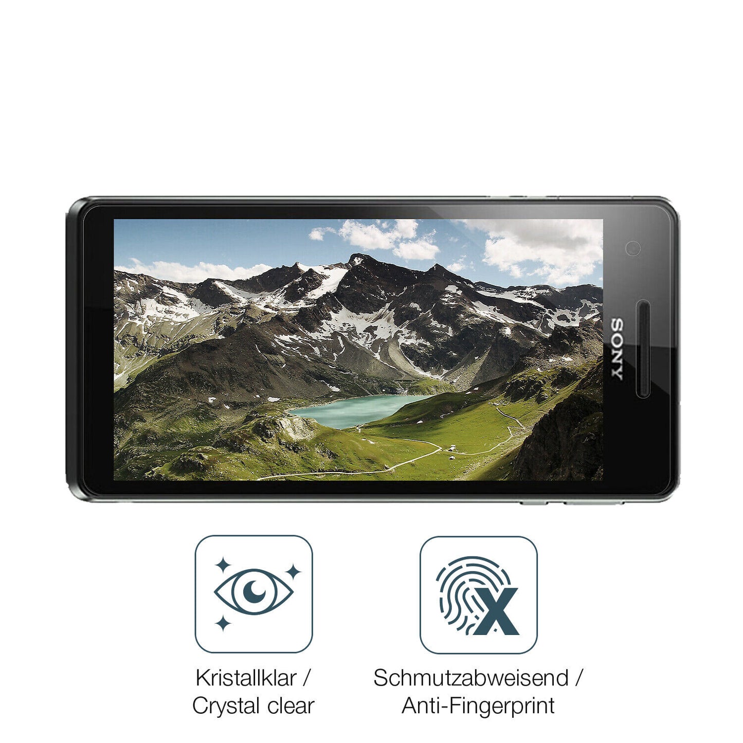 Flexible TPU-Folie passend zugeschnitten für Sony Xperia V, vollständige Abdeckung