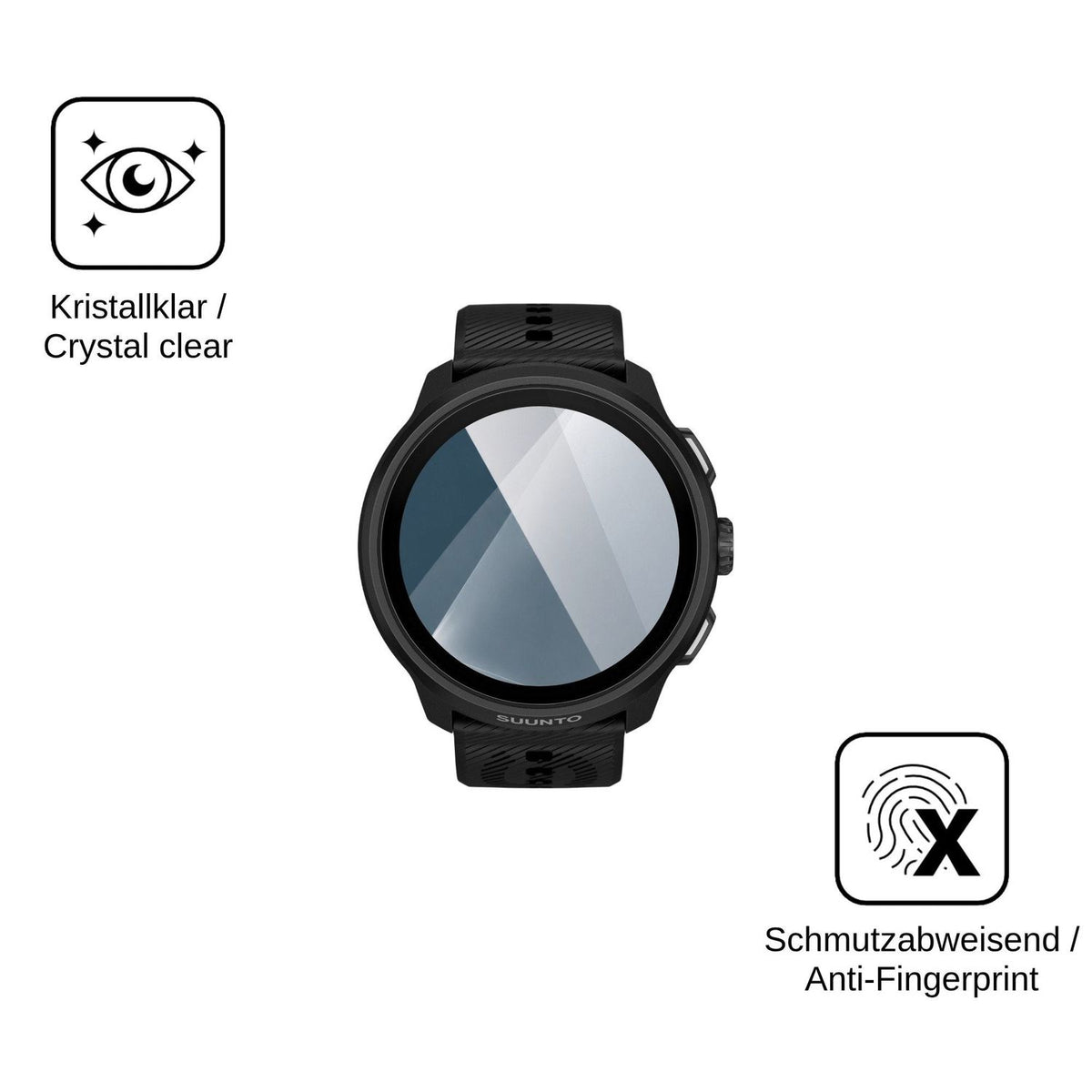 2x 9H Schutzfolie für Suunto Run 2 Panzerfolie