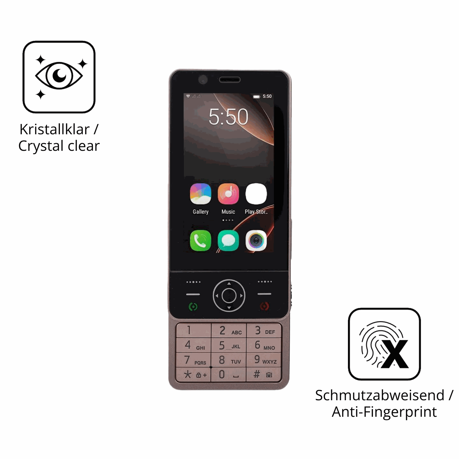 Flexible TPU-Folie passend zugeschnitten für Sxhlseller Slide Phone, vollständige Abdeckung