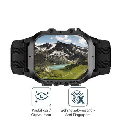 Flexible TPU-Folie passend zugeschnitten für Tesofit Smartwatch 1.85 Zoll, vollständige Abdeckung