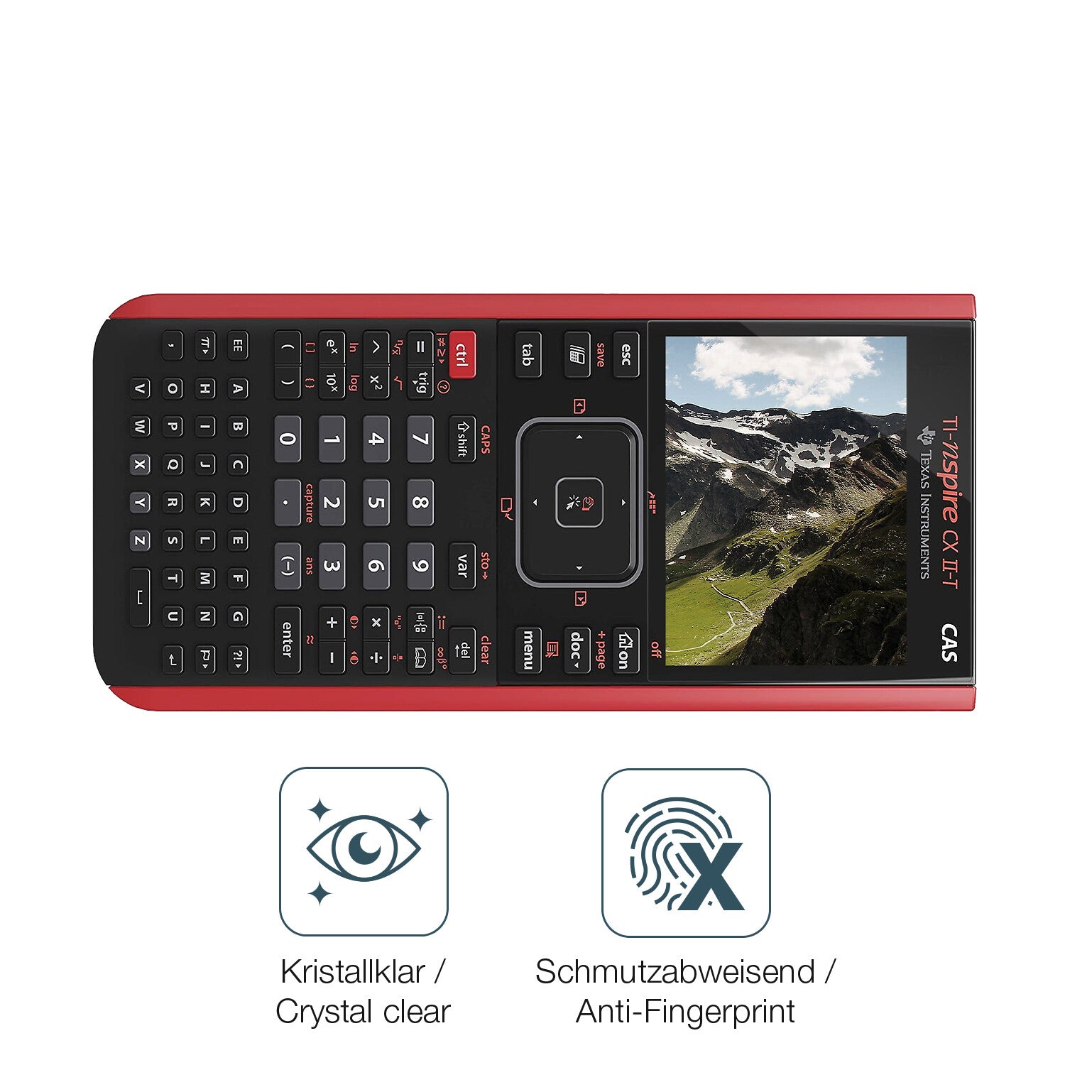 Flexible TPU-Folie passend zugeschnitten für Texas Instruments CX CAS II FC TI-Nspire CX II-T CAS, vollständige Abdeckung