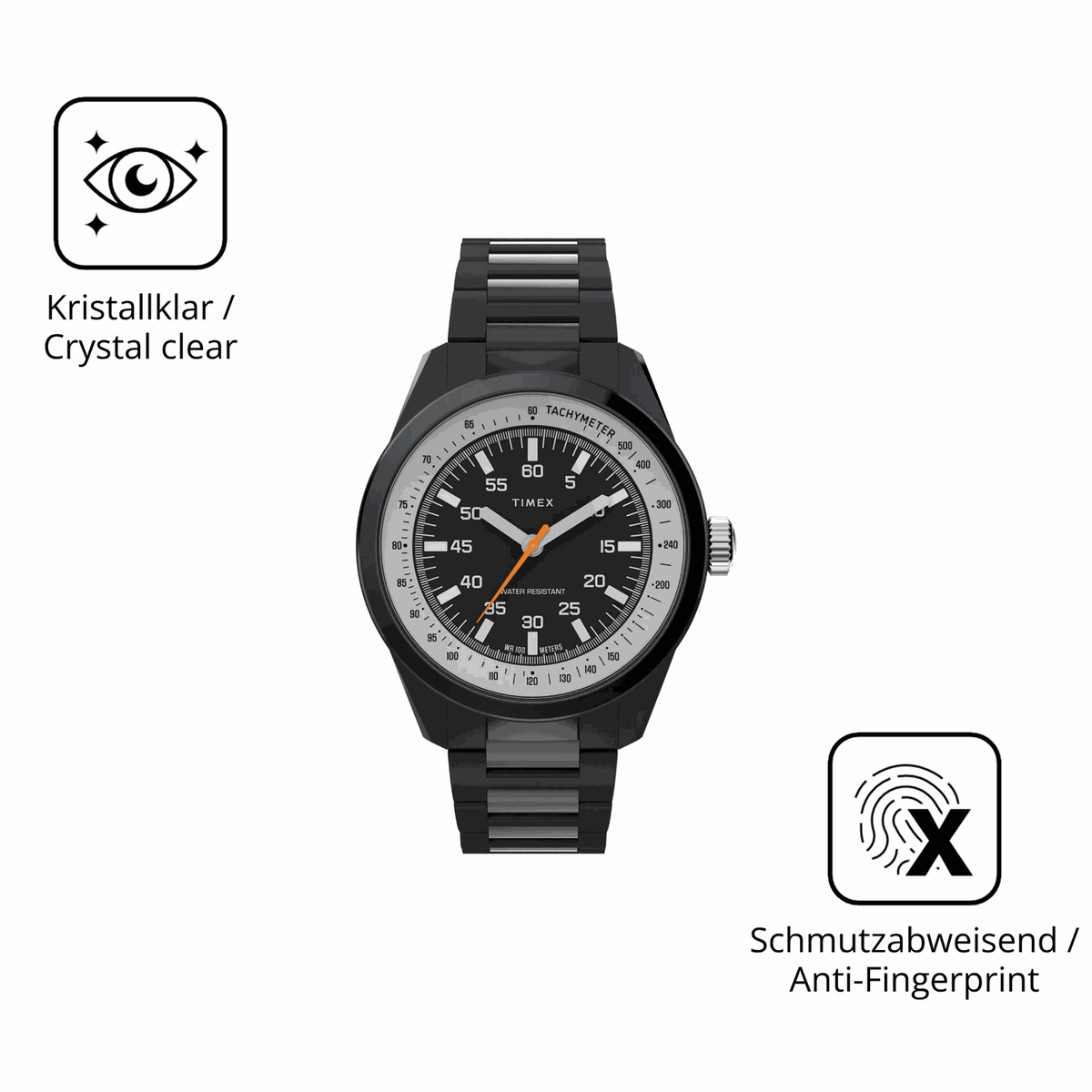 Flexible TPU-Folie passend zugeschnitten f�r Timex Huckberry x Timex 1979, vollst�ndige Abdeckung