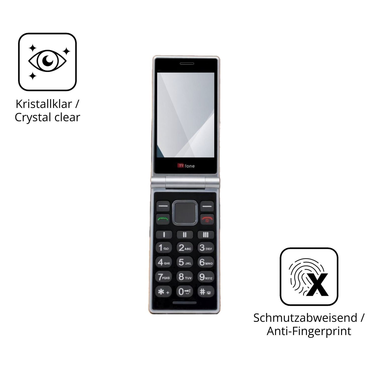 Flexible TPU-Folie passend zugeschnitten für TTfone TT990 4G, vollständige Abdeckung