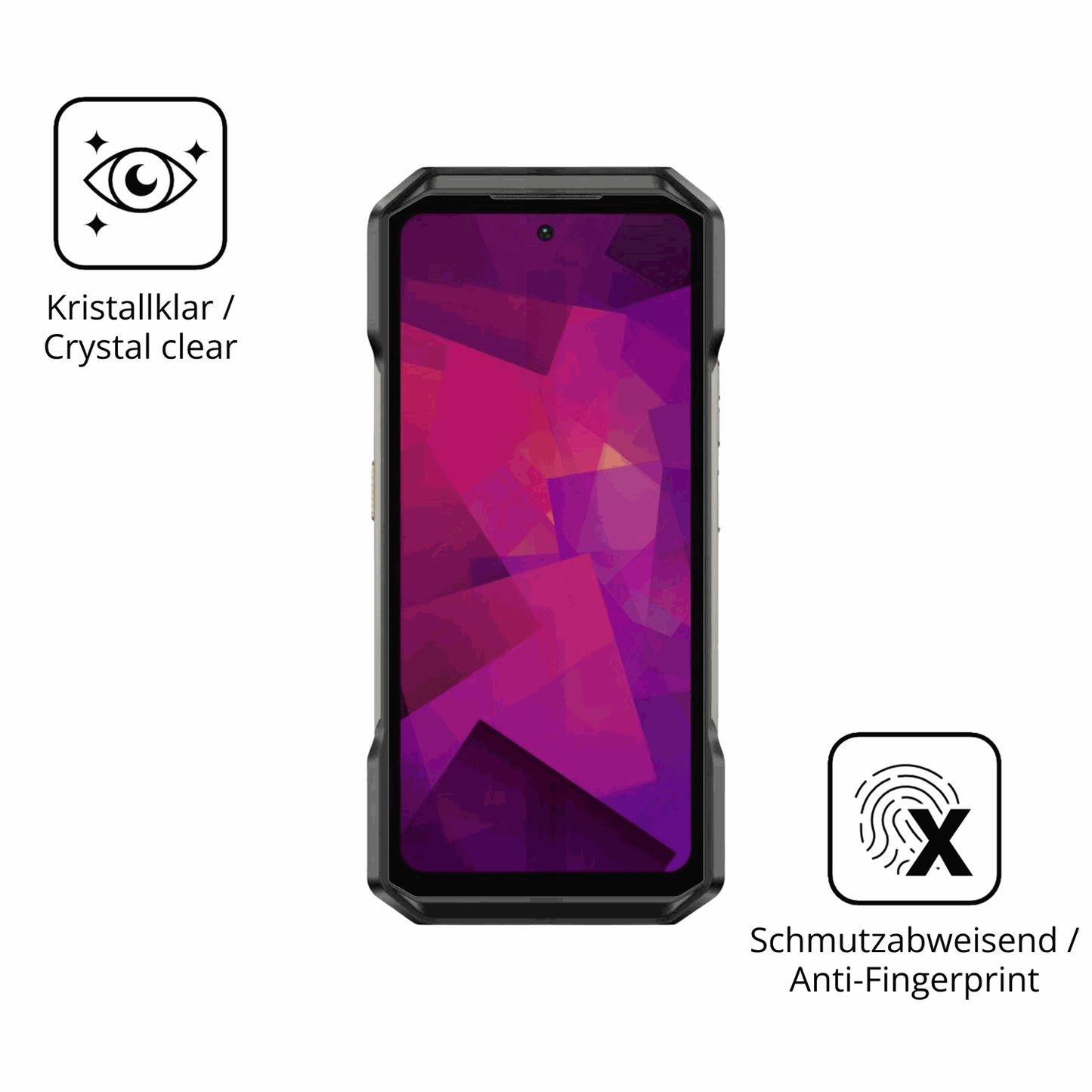 Flexible TPU-Folie passend zugeschnitten für Ulefone Armor 27T Pro Plus, vollständige Abdeckung