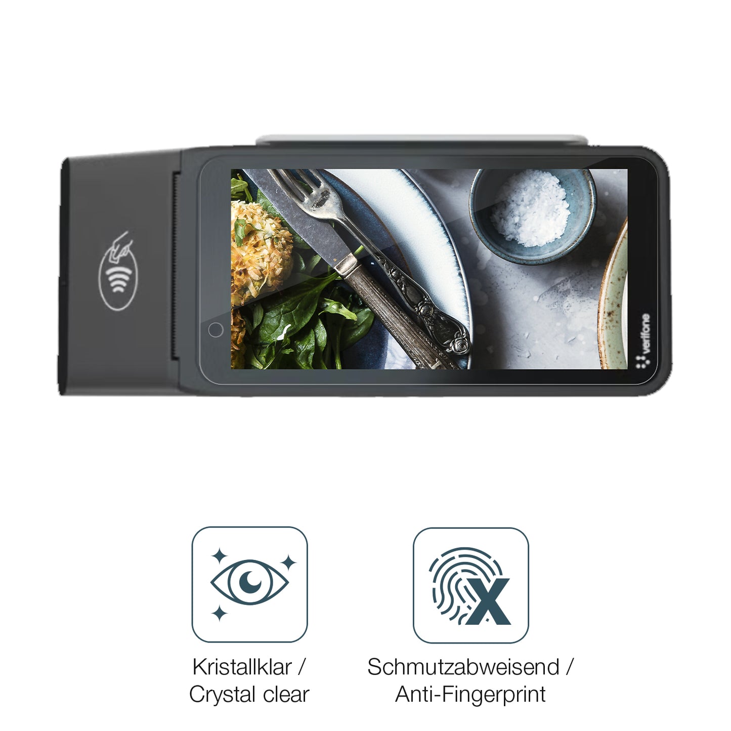 Flexible TPU-Folie passend zugeschnitten für Verifone V660p, vollständige Abdeckung
