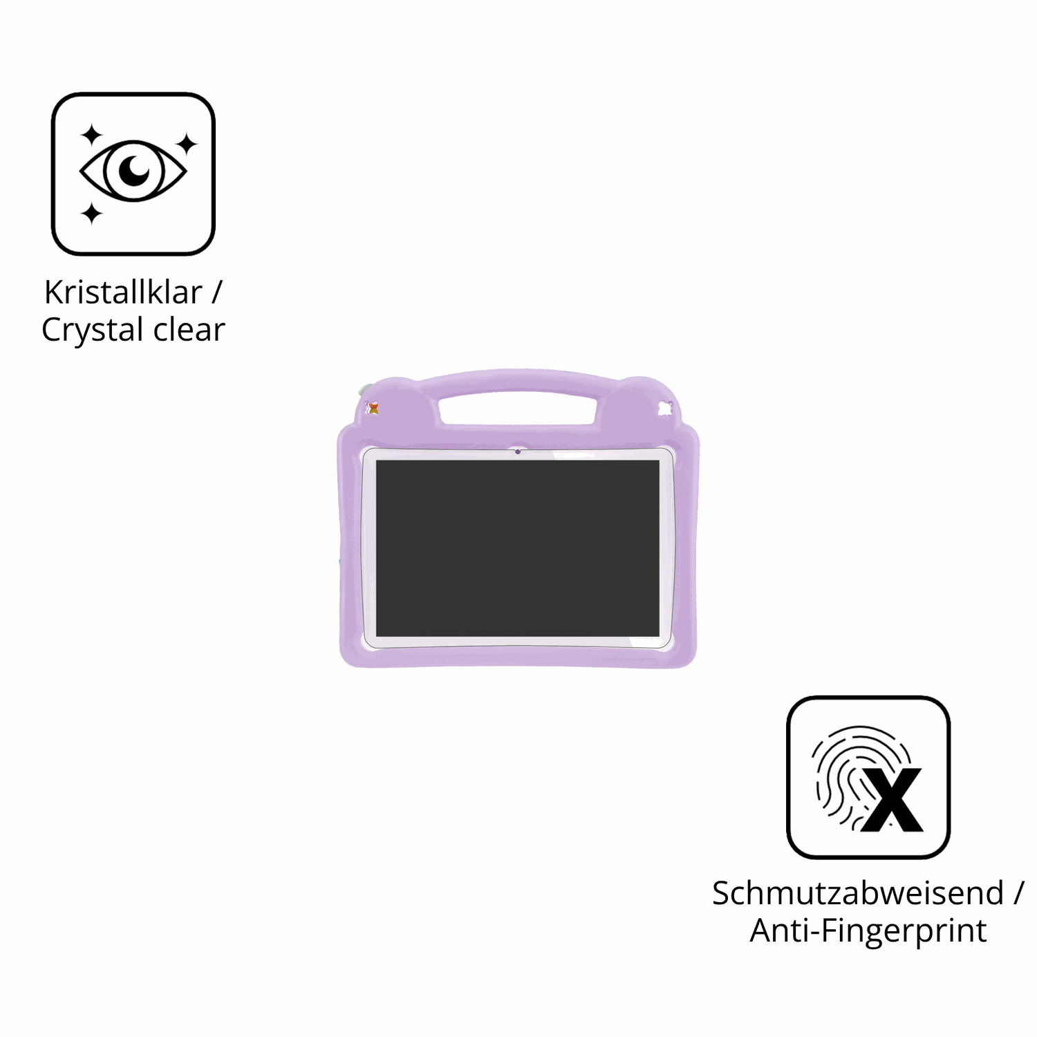 Flexible TPU-Folie passend zugeschnitten für Wilgoon Kids Tablet 10.1, vollständige Abdeckung