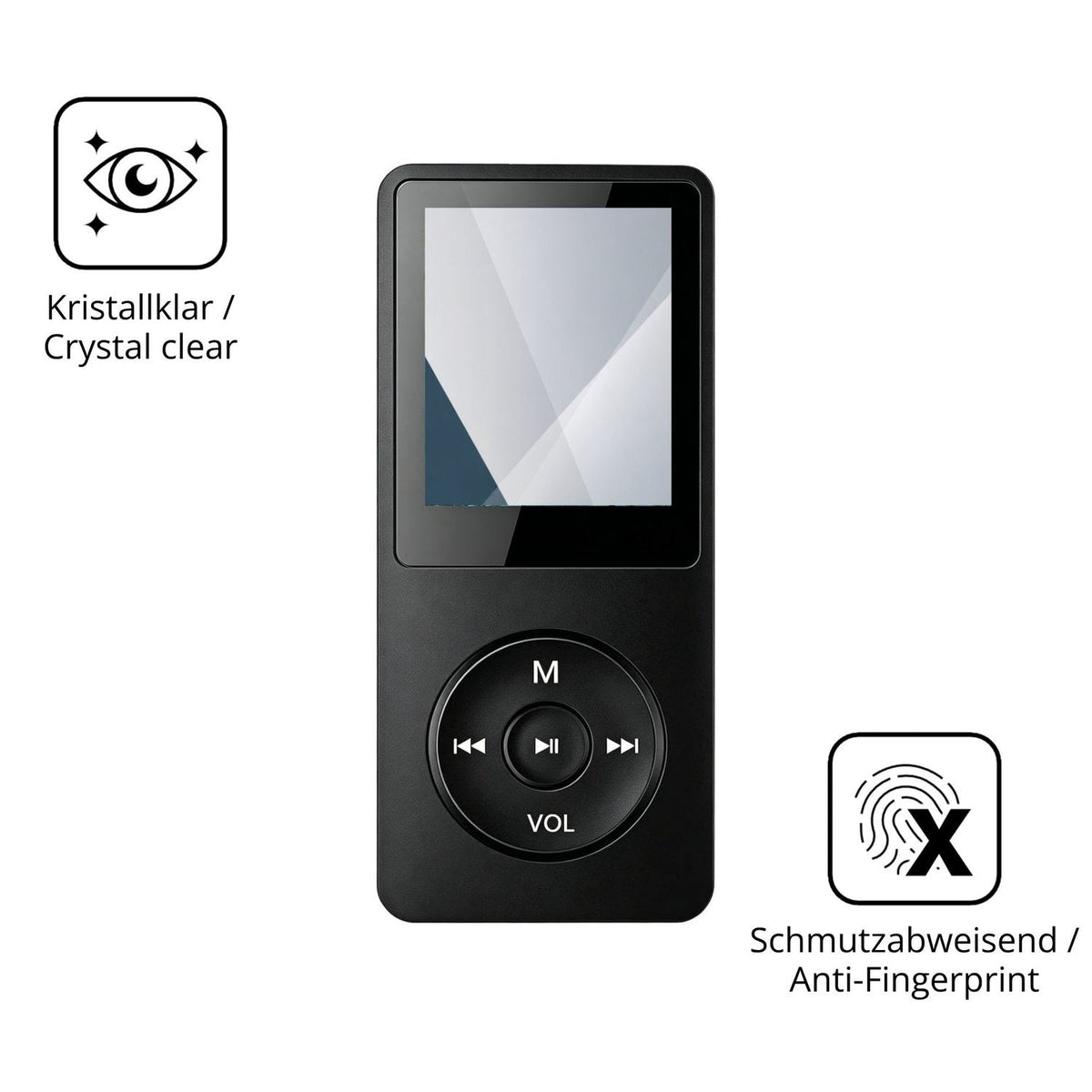 Flexible TPU-Folie passend zugeschnitten für Witfoam SHD151 MP3-Player, vollständige Abdeckung