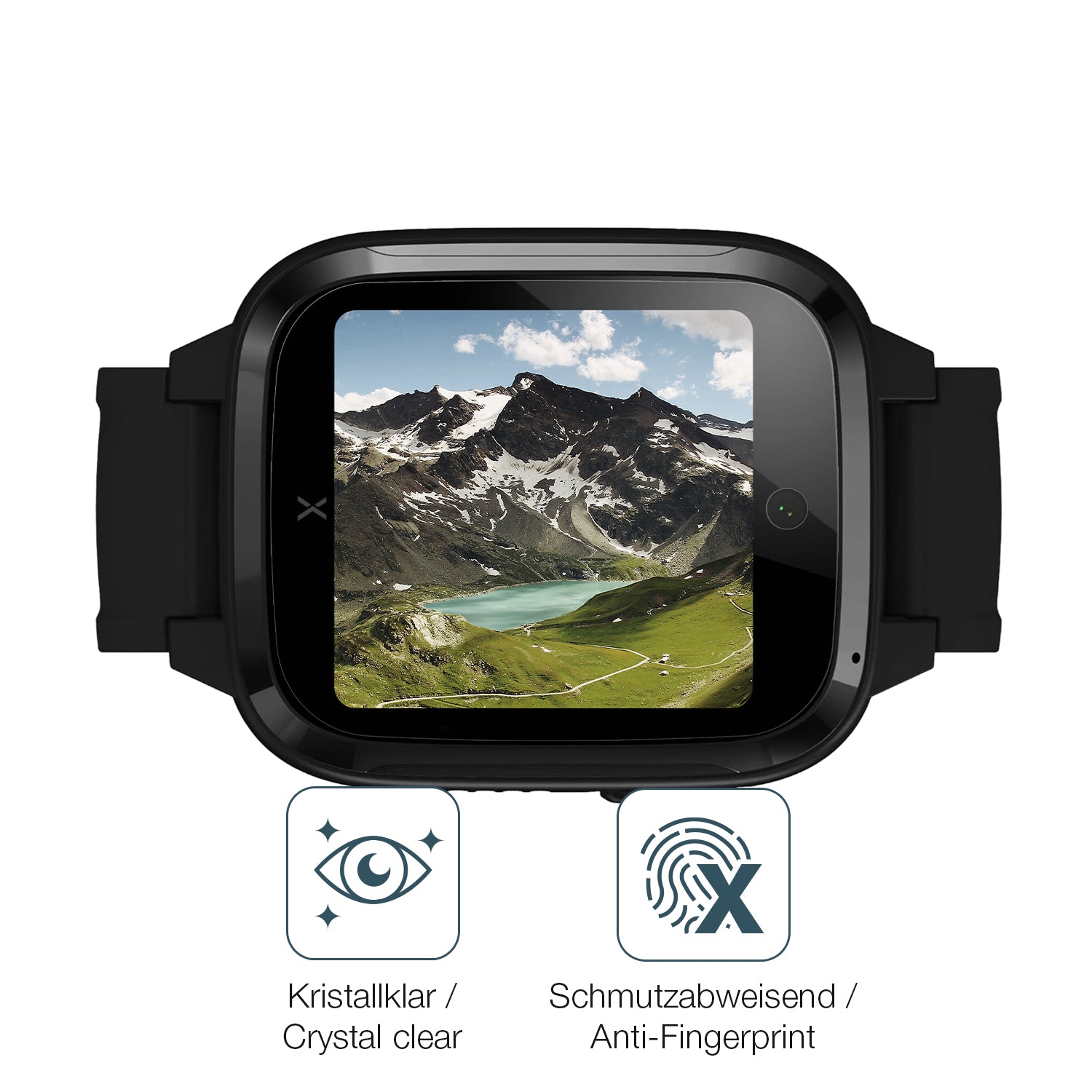 Flexible TPU-Folie passend zugeschnitten für XPLORA Kidzi Smartwatch, vollständige Abdeckung