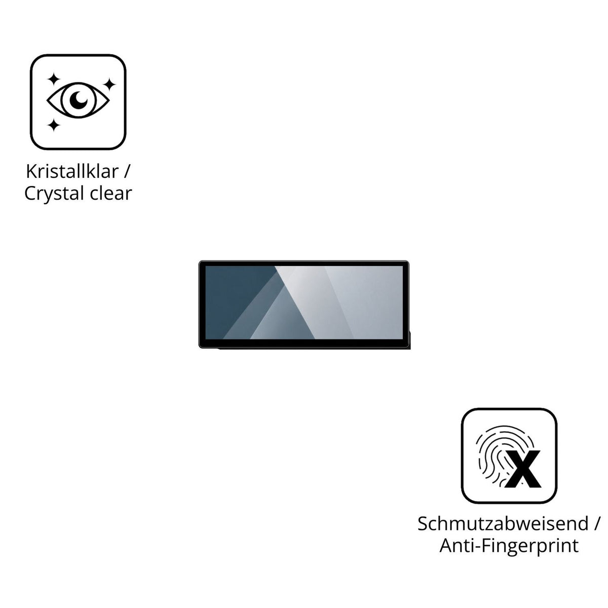 Flexible TPU-Folie passend zugeschnitten für Xtrons QWBX24CCB12E92, vollständige Abdeckung