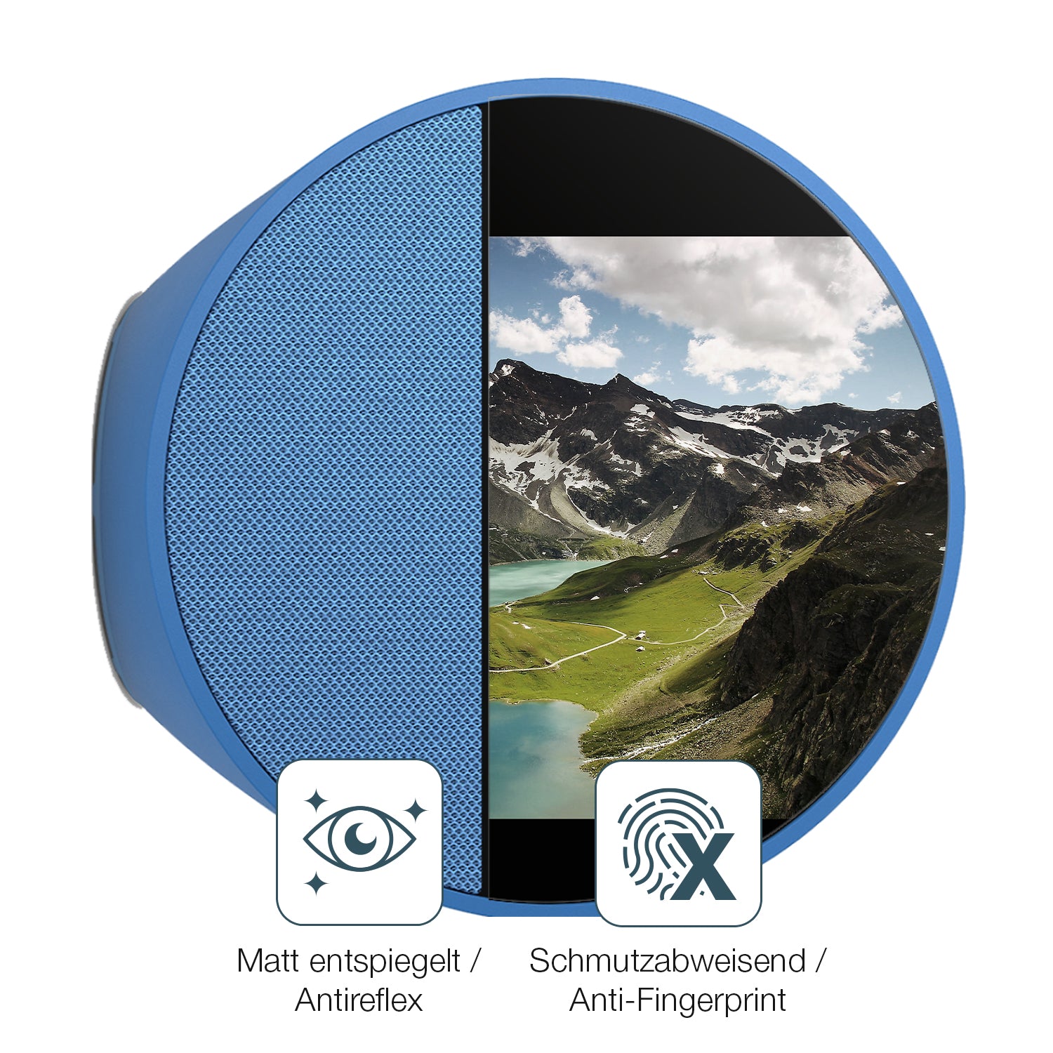 9H Hartbeschichtete, flexible Folie passend zugeschnitten für Amazon Echo Spot 2024