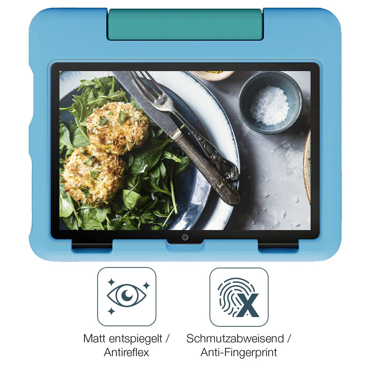 9H Hartbeschichtete, flexible Folie passend zugeschnitten für Amazon Fire HD 8 Kids 2024