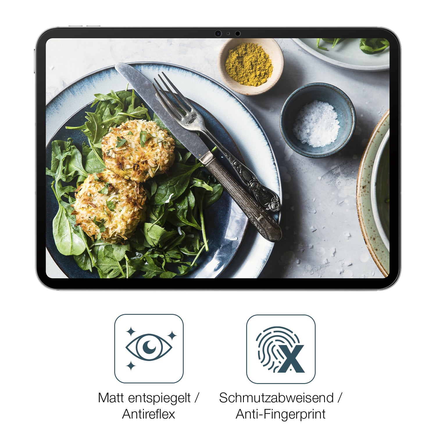9H Hartbeschichtete, flexible Folie passend zugeschnitten für Apple iPad 10th Generation 10.9 2022
