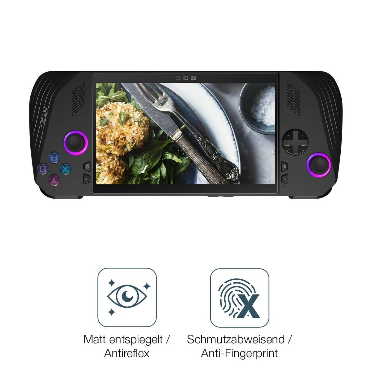 9H Hartbeschichtete, flexible Folie passend zugeschnitten für Asus Rog Ally X