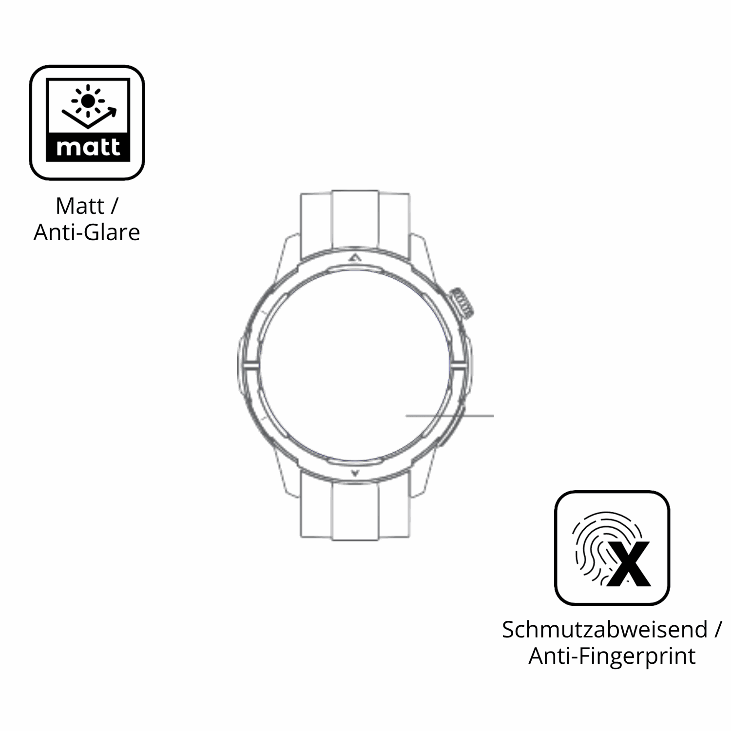 9H Hartbeschichtete, flexible Folie passend zugeschnitten für Beafon Smartwatch 601