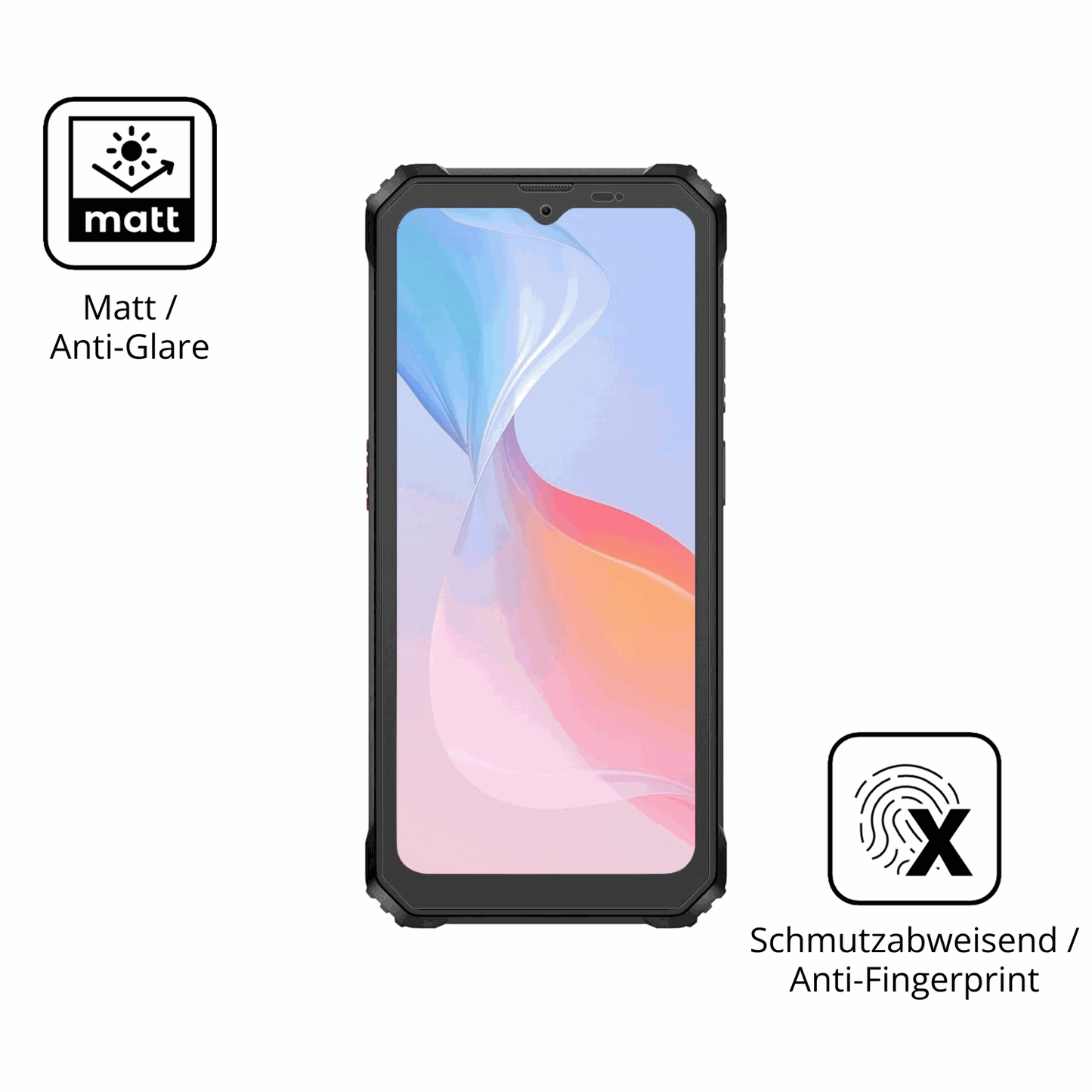 9H Hartbeschichtete, flexible Folie passend zugeschnitten für Blackview BV6200 Pro