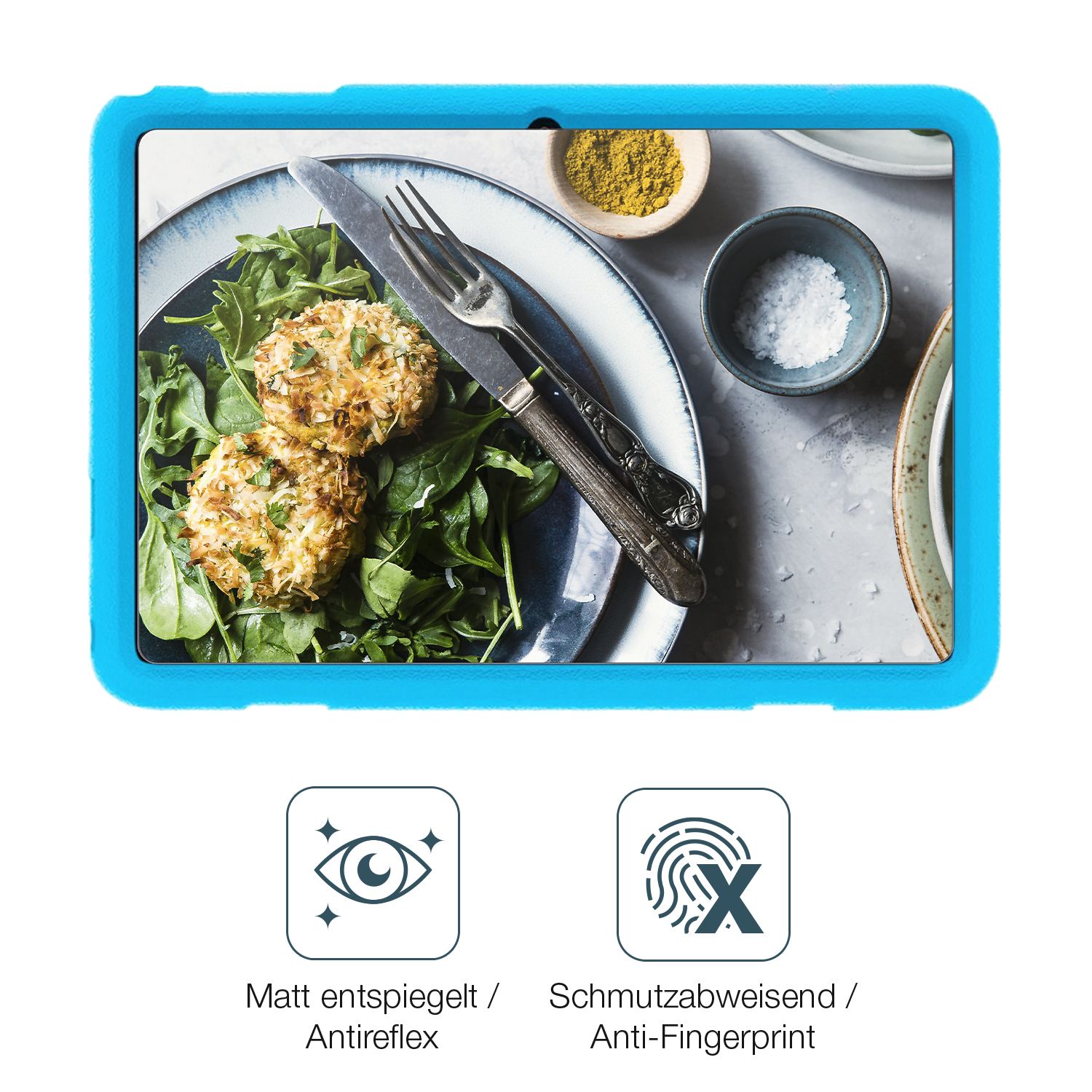 9H Hartbeschichtete, flexible Folie passend zugeschnitten für Blackview Tab 8 Kids