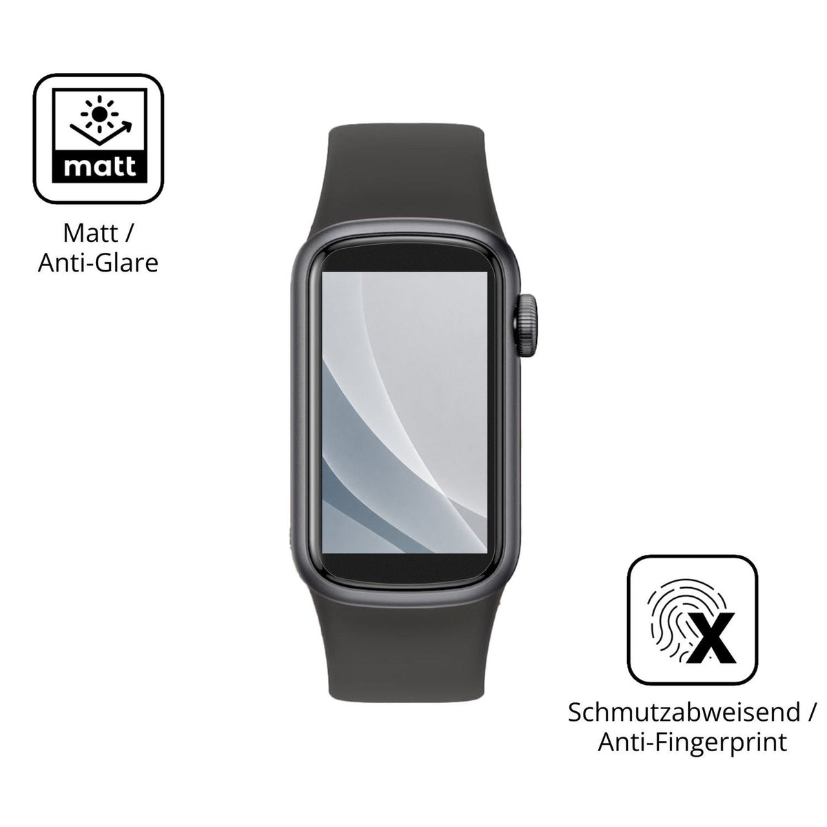 9H Hartbeschichtete, flexible Folie passend zugeschnitten für BUTFORFIT Fitness Tracker 1.47